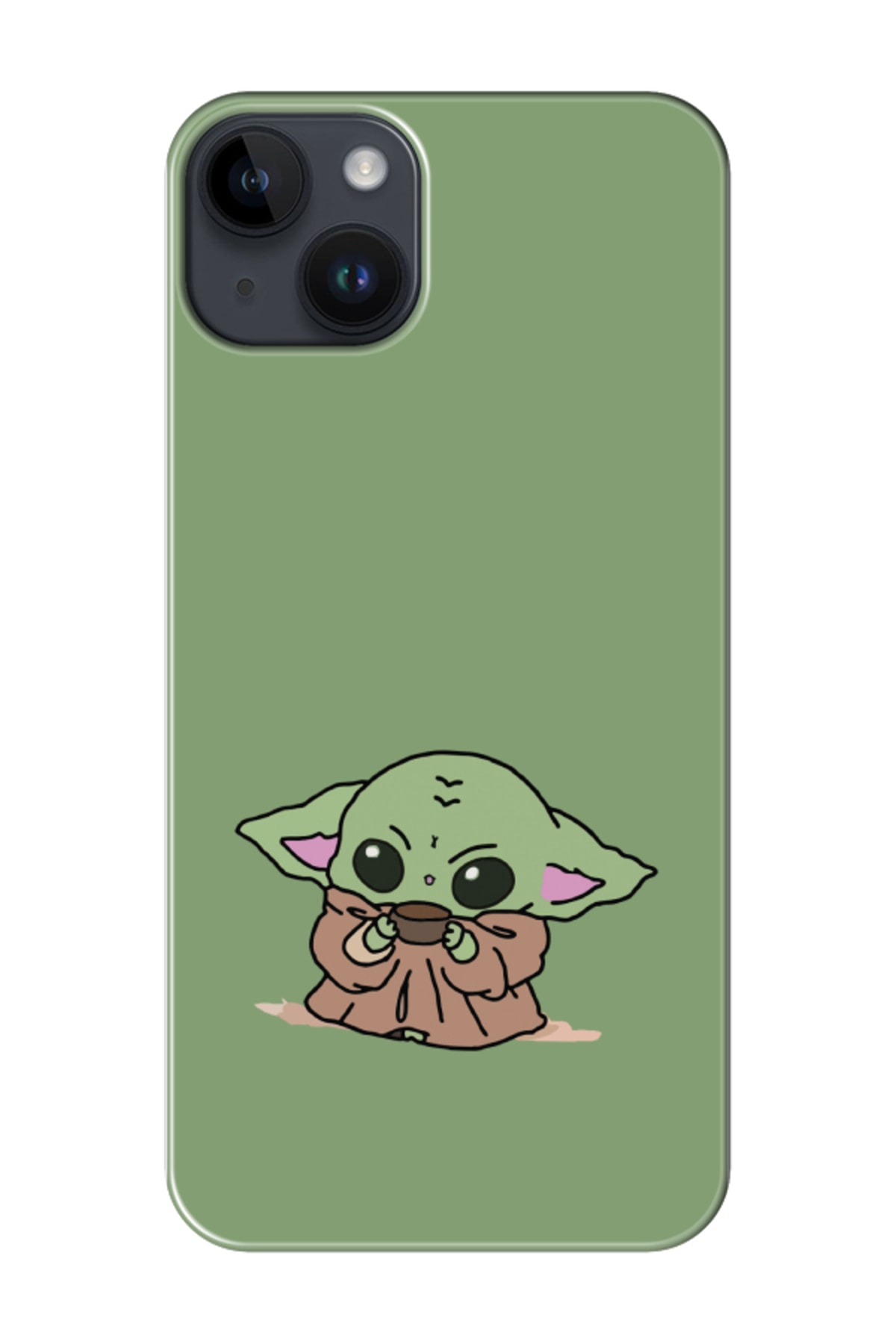 Iphone 14 Plus Baby Yoda Green Phone Case