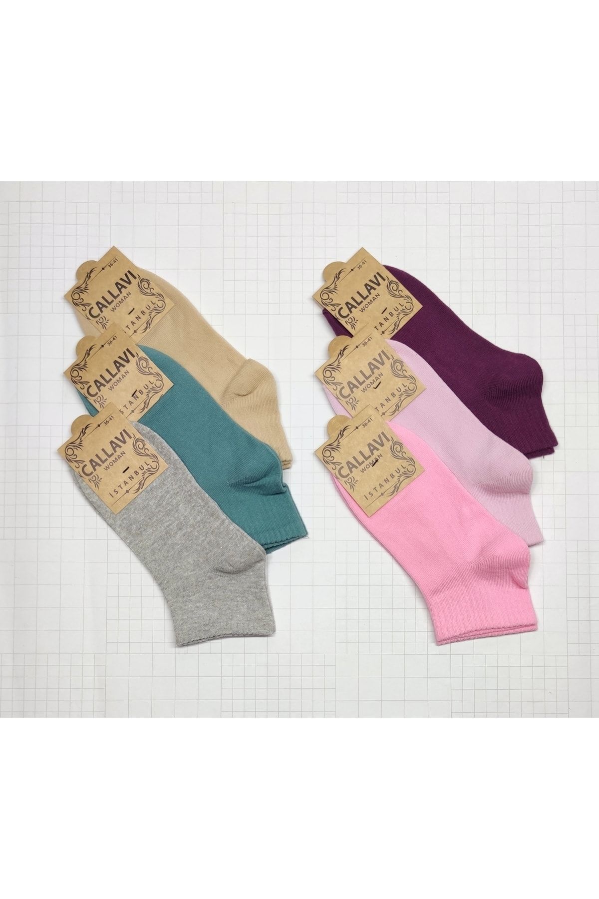 CALLAVI-ciorapi ciorapi colorati bumbac 6 perechi 2
