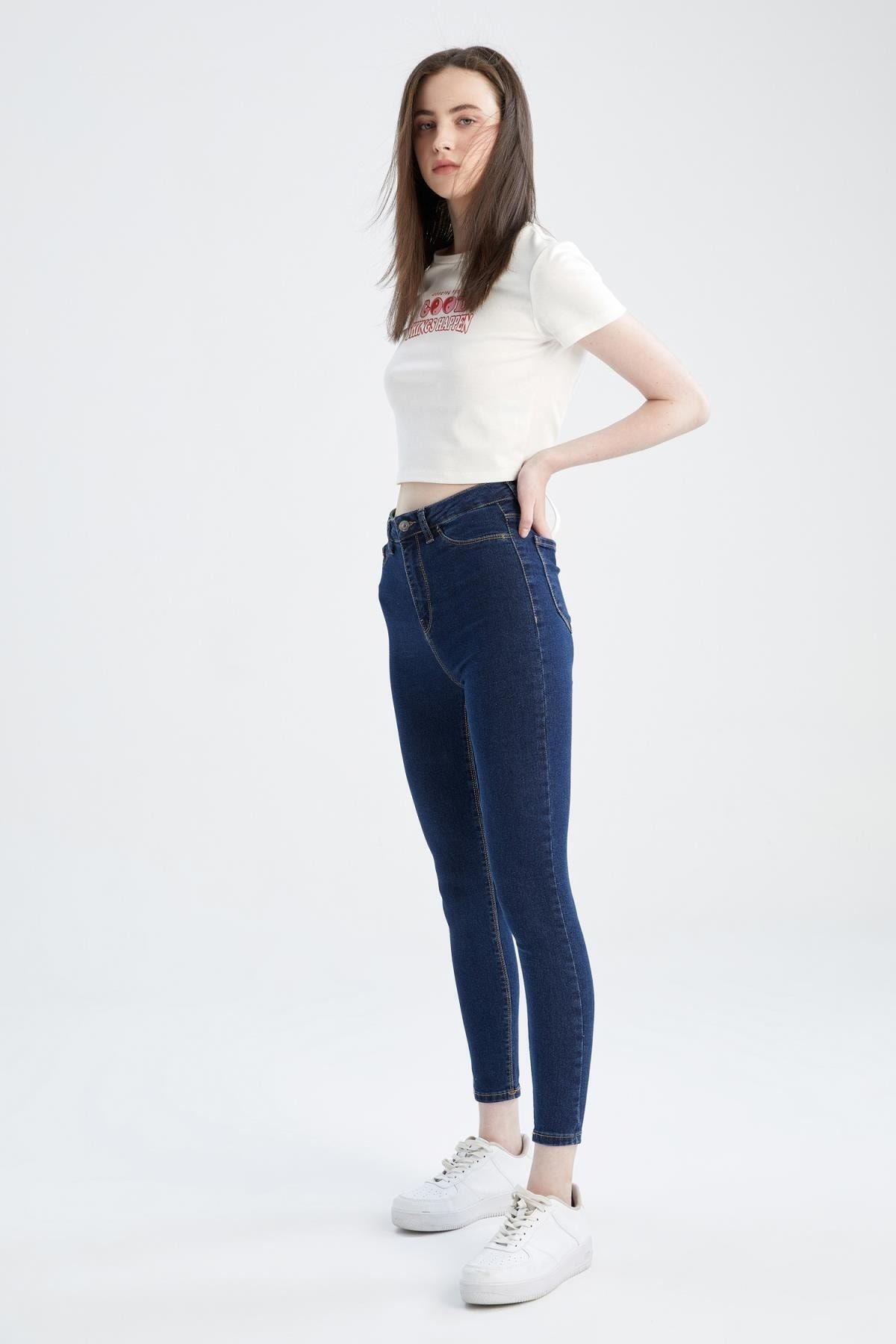 Super Skinny Fit Yüksek Bel Jean Pantolon