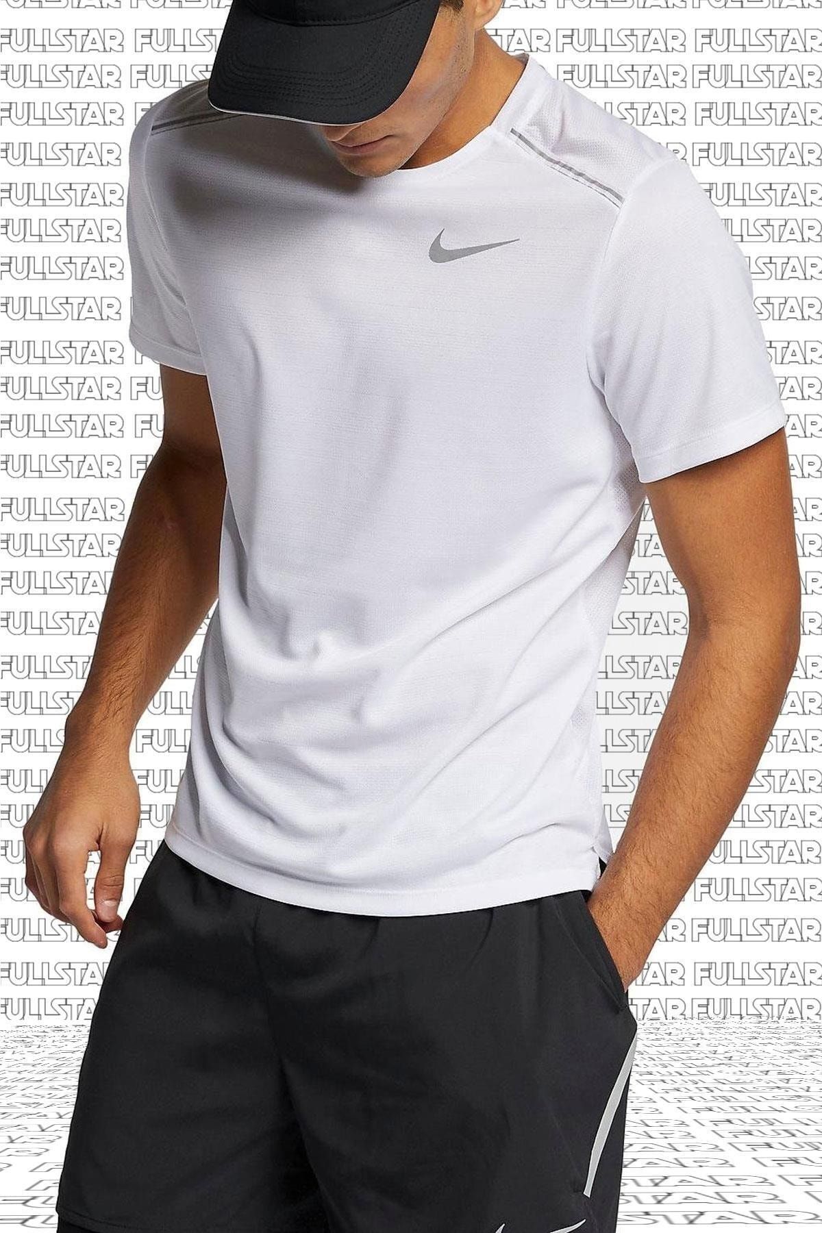 Nike Miler Dri Fit White Running Tee White Running Training T