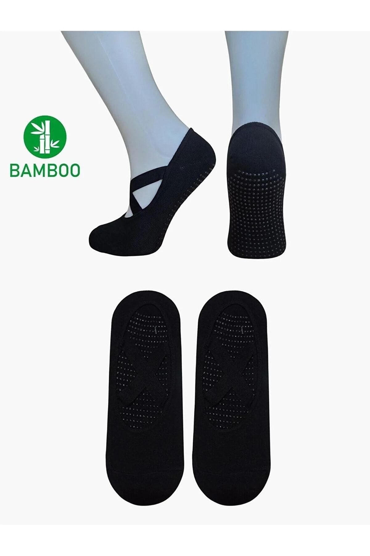 ZAYA 2 Pairs High Quality Black Anti-Slip Yoga Fitness Reformer Pilates  Socks - Trendyol