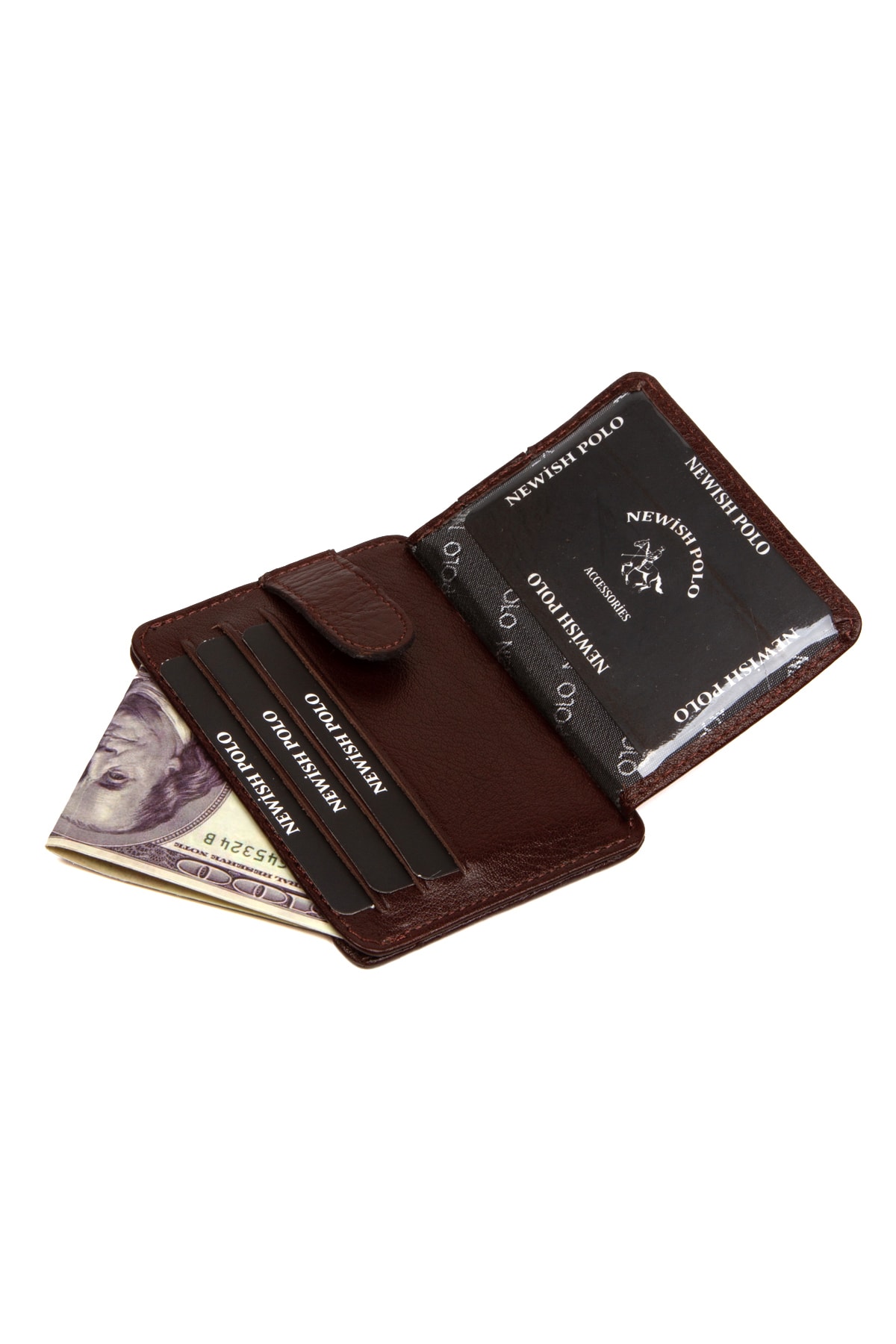 کیف پول مردانه قهوه ای Newish | TYC85M78WN169037616560750 اورجینال - تصویر 4