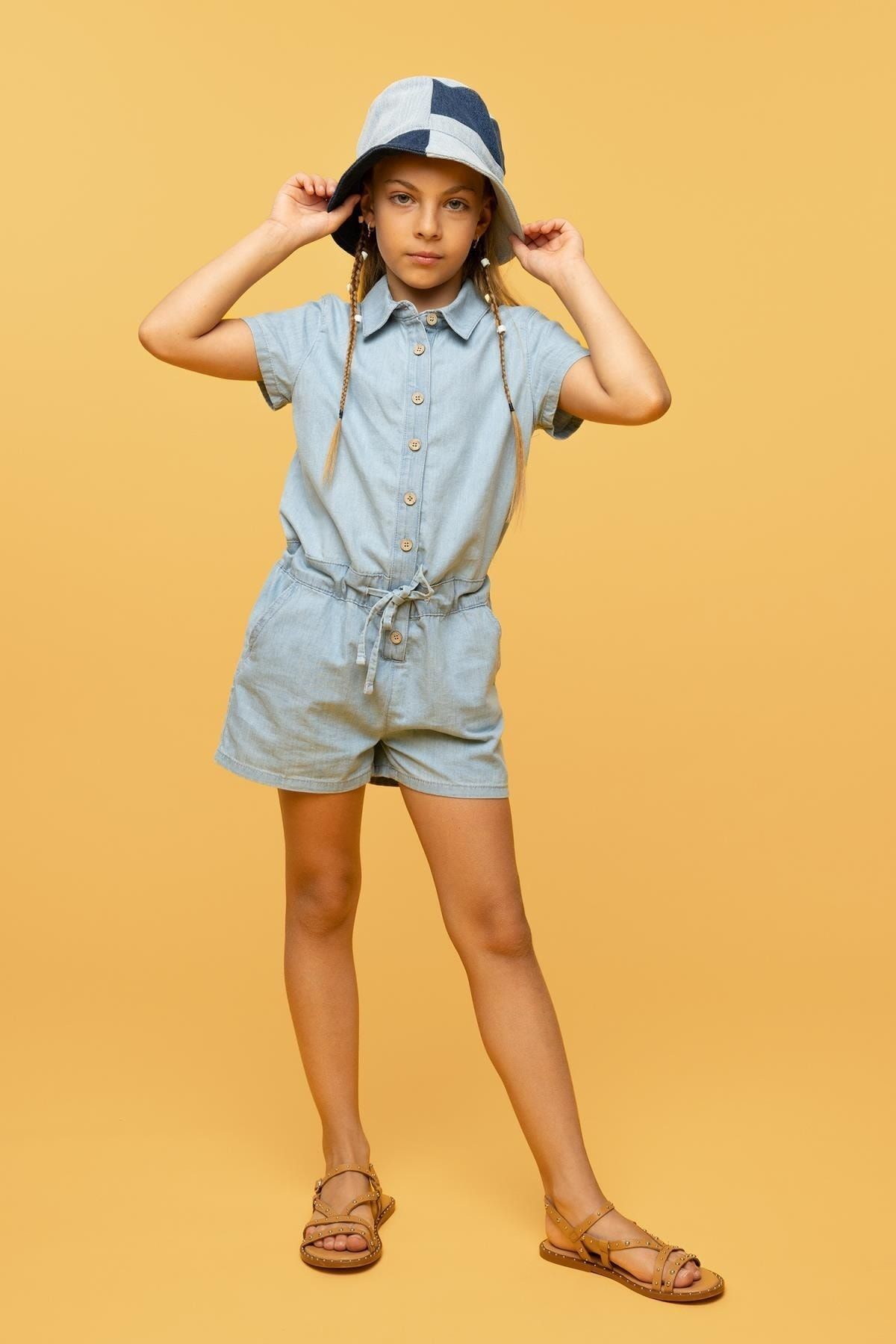Defacto Girl s Jean Jumpsuit Trendyol