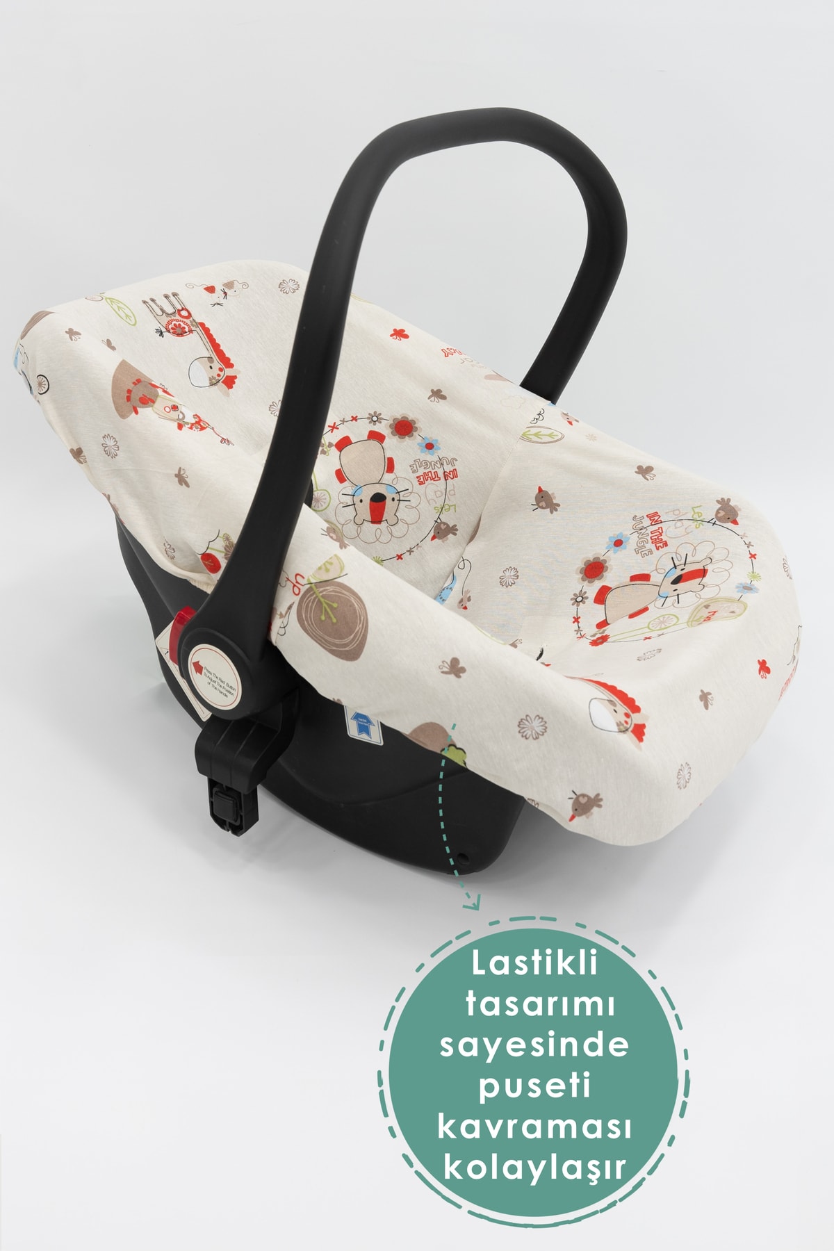 mordesign Bebek Puset Çarşafı, %100 Pamuklu Kumaş, Animal Serisi fotoğrafı 3 (önizleme)