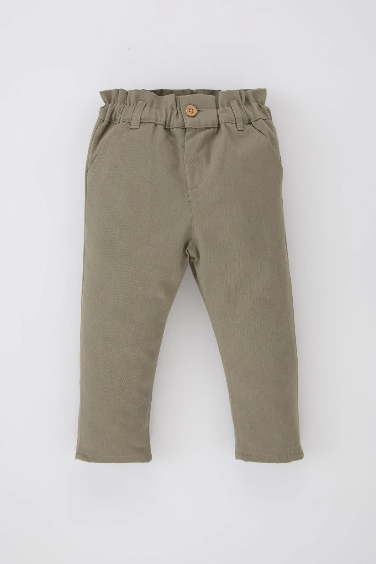 Defacto Baby Girl Regular Fit Gabardine Trousers Trendyol