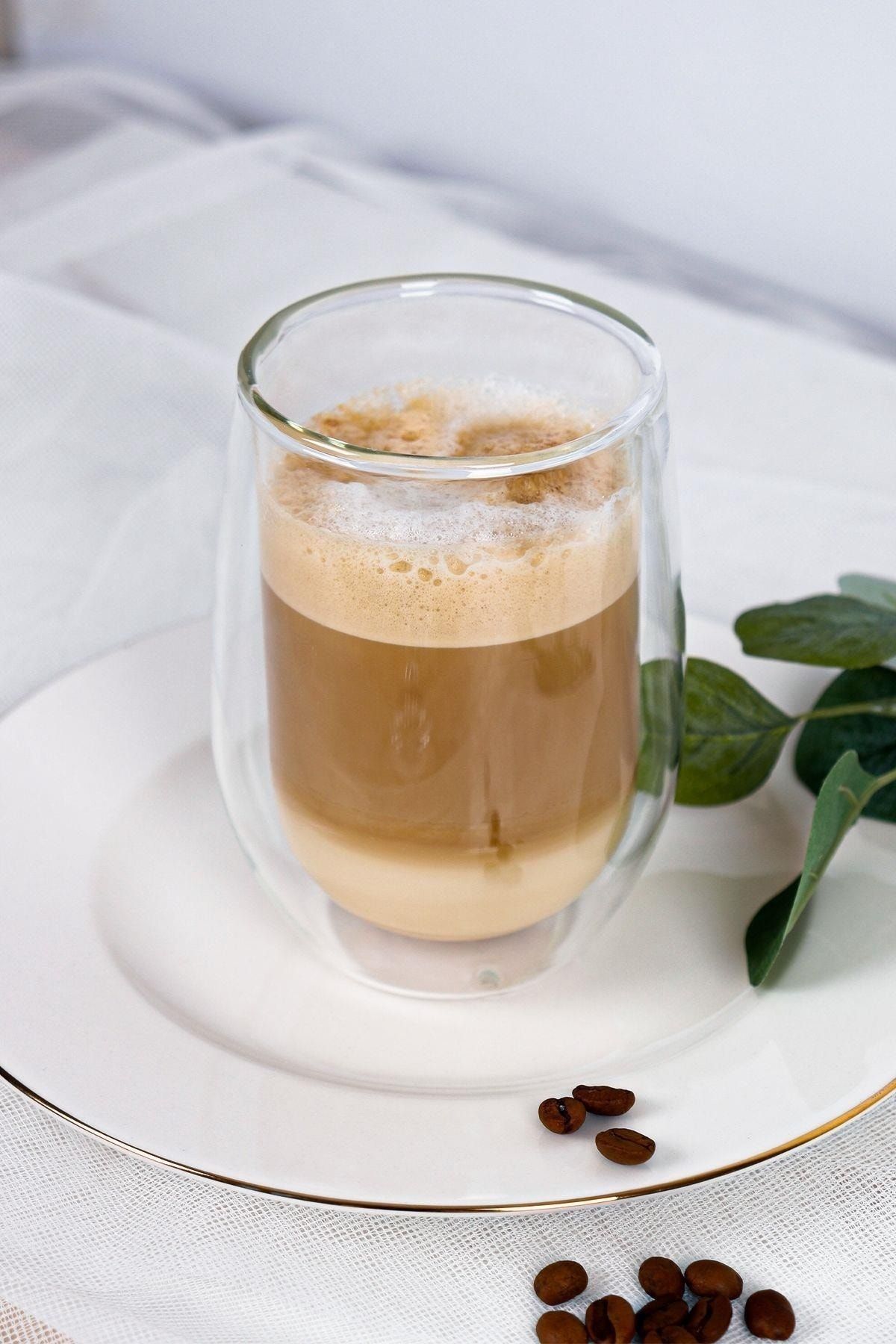 HOMENIVA 2 Double Walled Glass Latte Cups Trendyol
