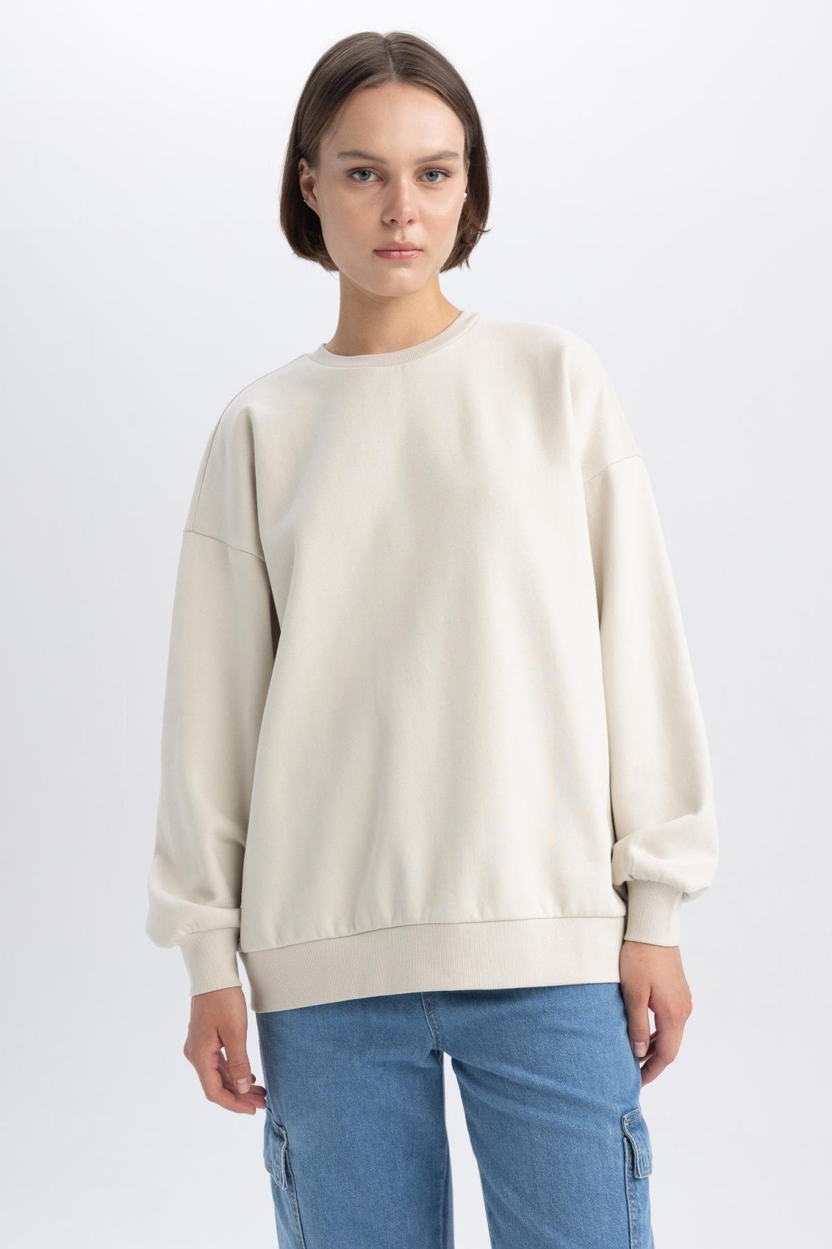 سویشرت زنانه دفاکتو | Y1346AZ23WN Defacto - Image 3