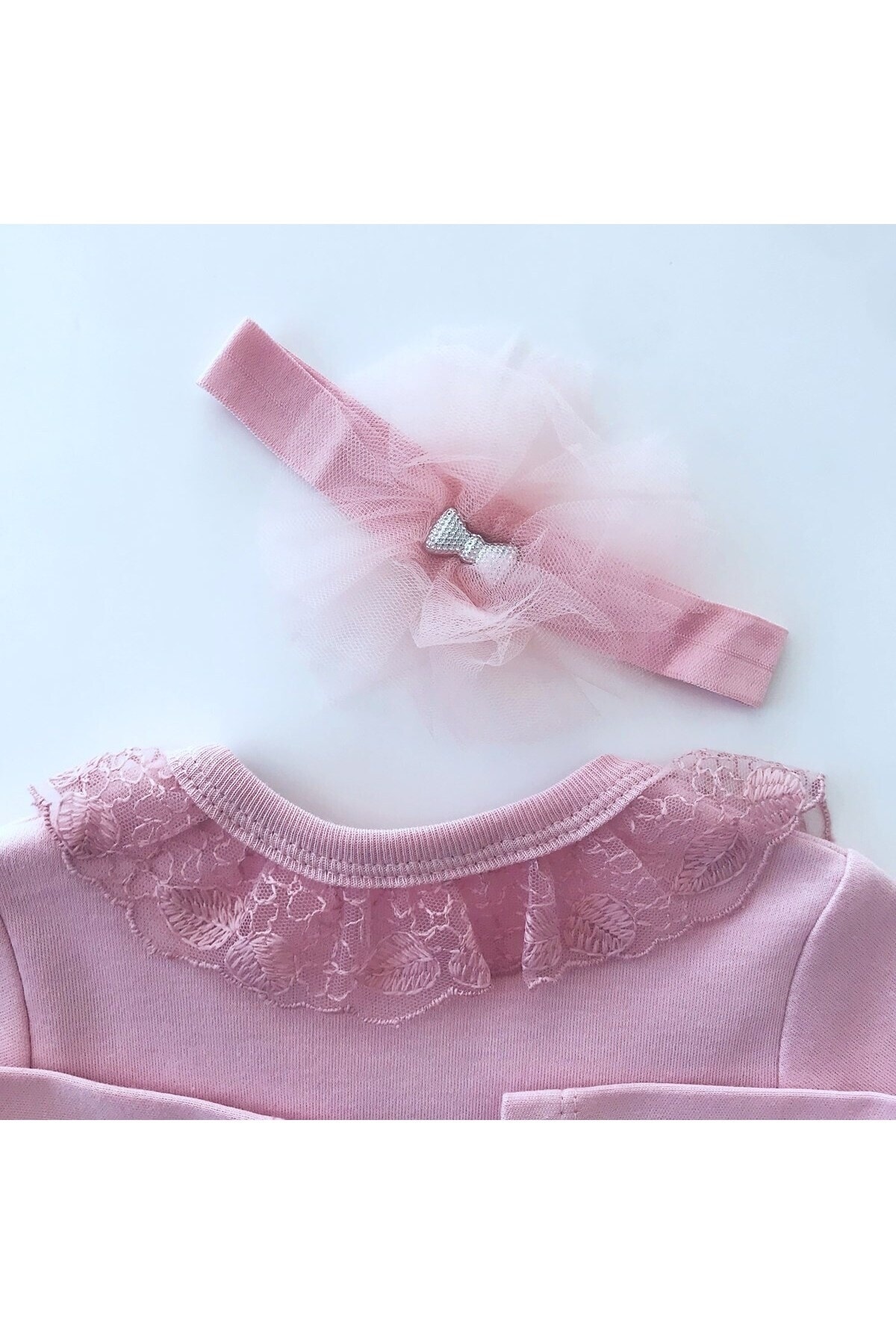 بادی نوزادی دخترانه صورتی MİNİBORN | 240 اورجینال - تصویر 5