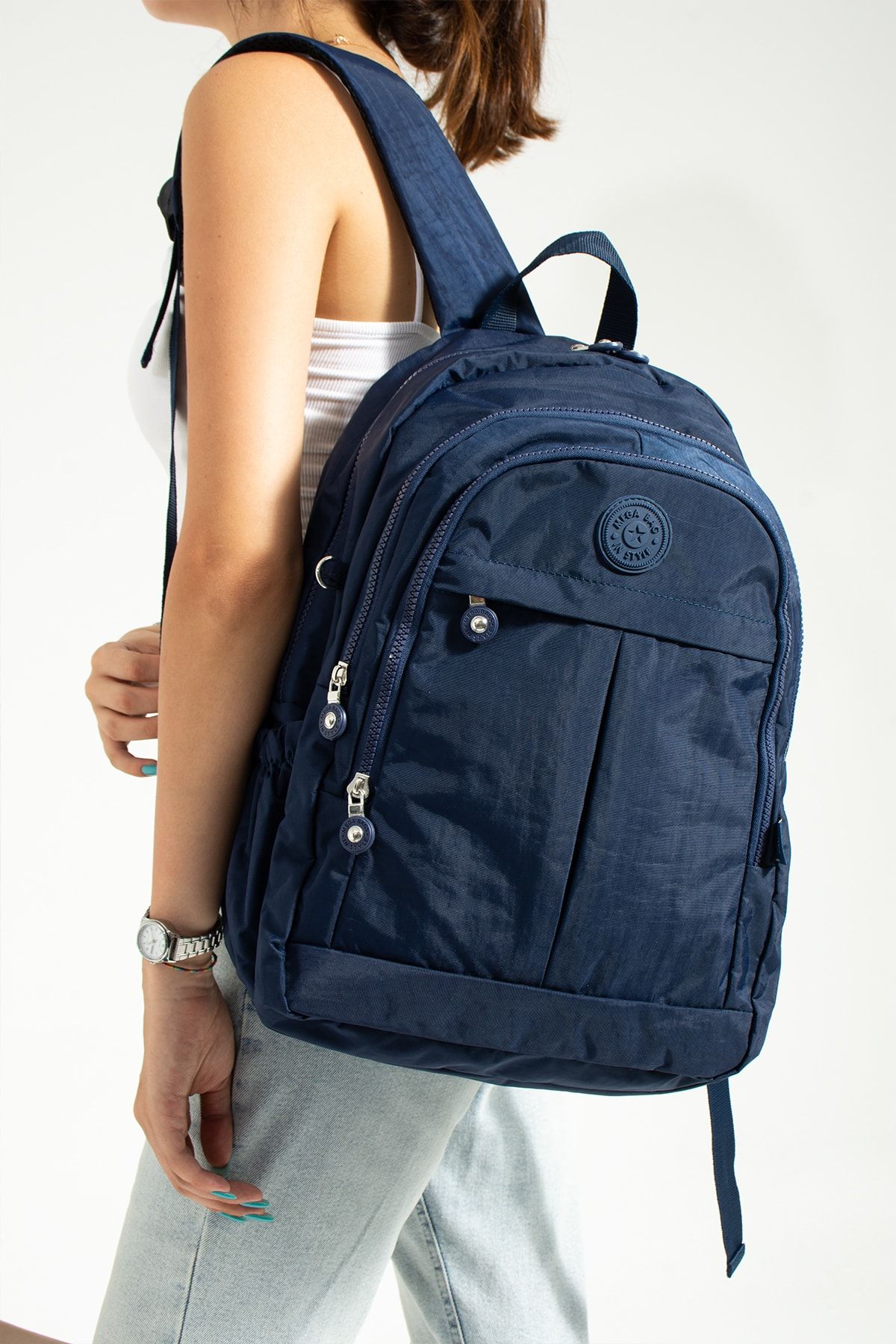 Kipling backpack sale navy blue