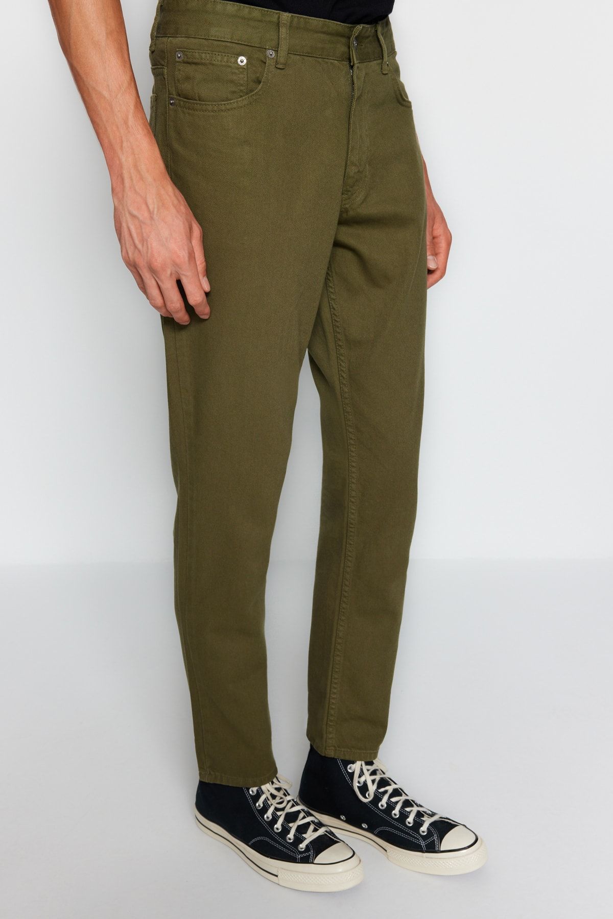 Trendyol Collection-Khaki 100 % Baumwolle Relax Fit Boyfriend Jeans Jeans TMNAW23JE00043 4