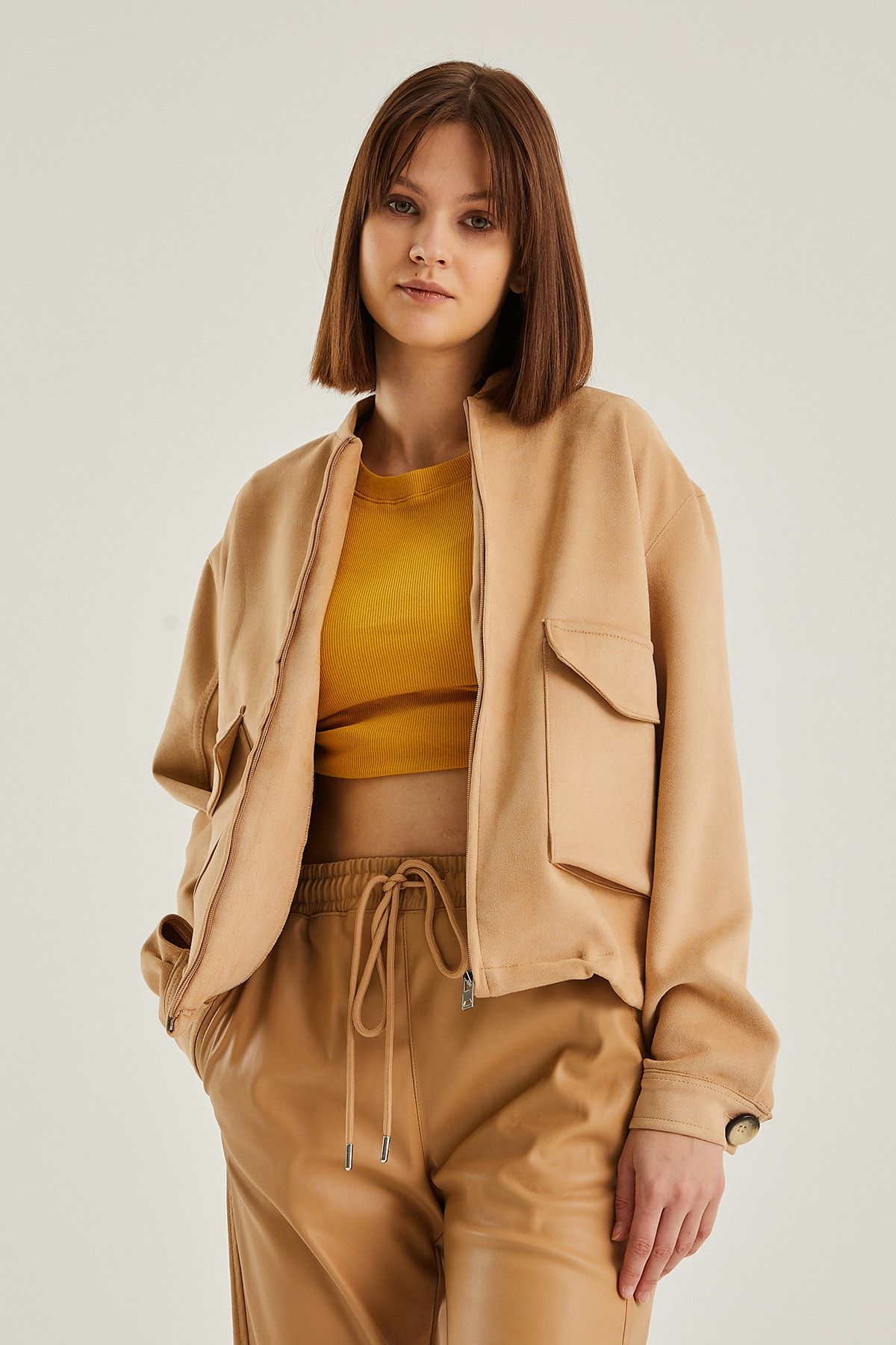 Zara coat with clearance pockets and belt