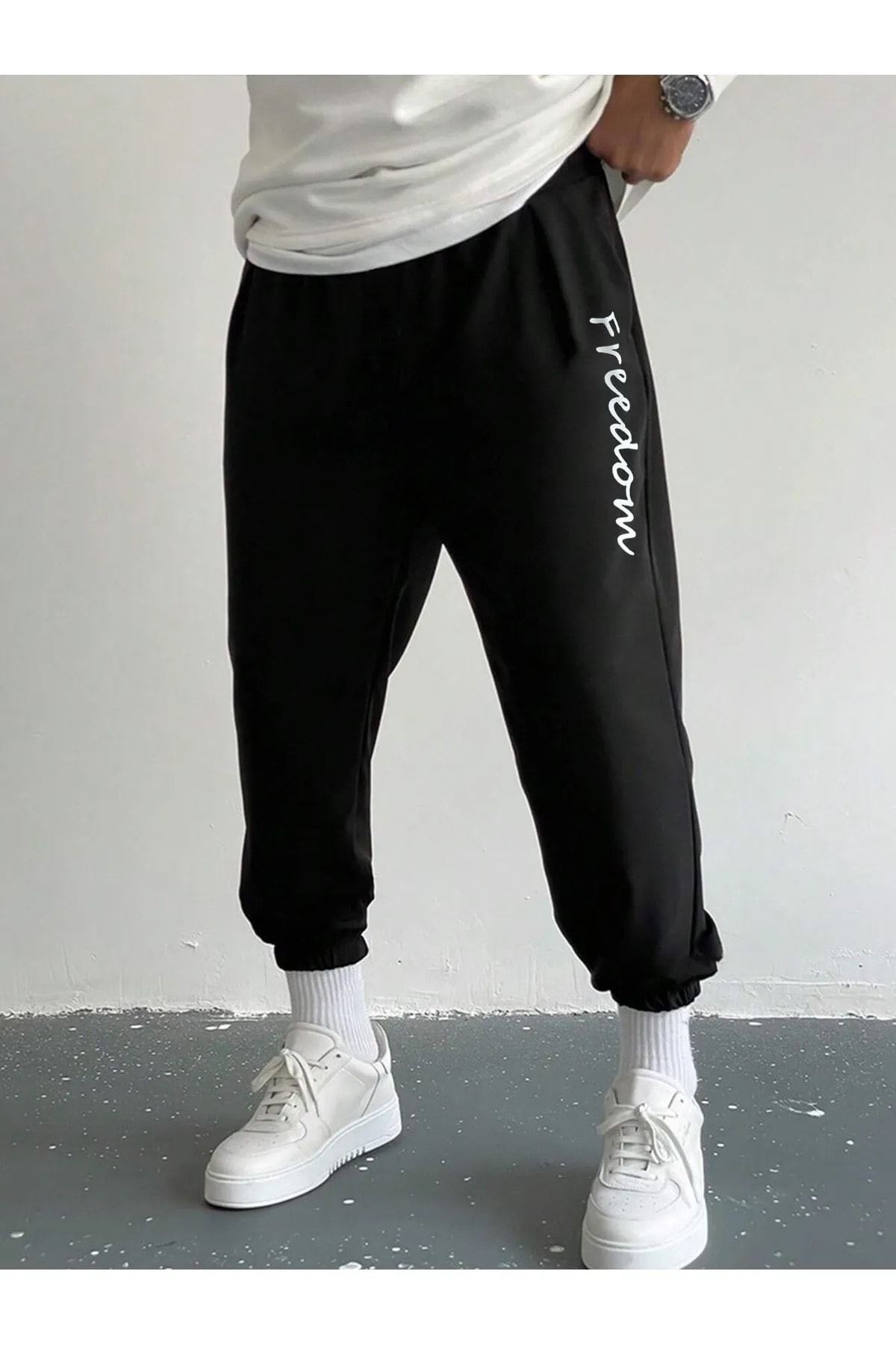 Machetta Plus Size Unisex Freedom Printed 3 thread Jogger Comfortable Cut Sweatpants