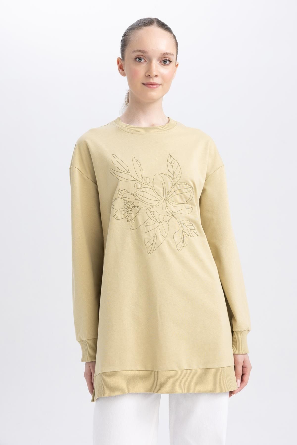 Monogrammed sweatshirt sales tunic