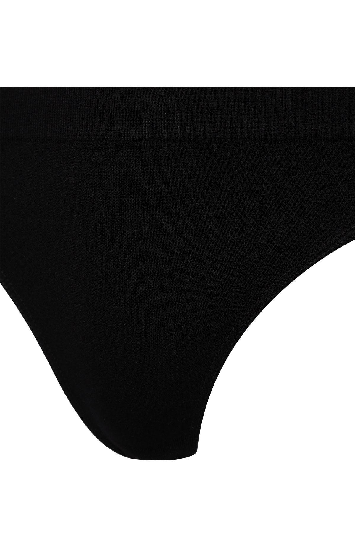 Trendyol Collection-Μαύρο πλεκτό βραζιλιάνικο εσώρουχο 2 συσκευασιών χωρίς ραφές/χωρίς ραφές THMAW24KU00003 8