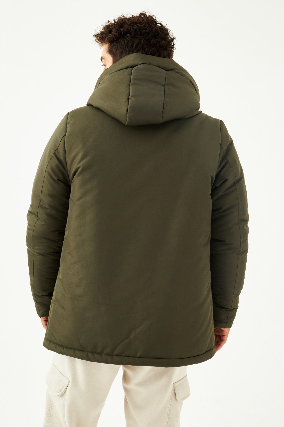 Mens green parka coat hotsell