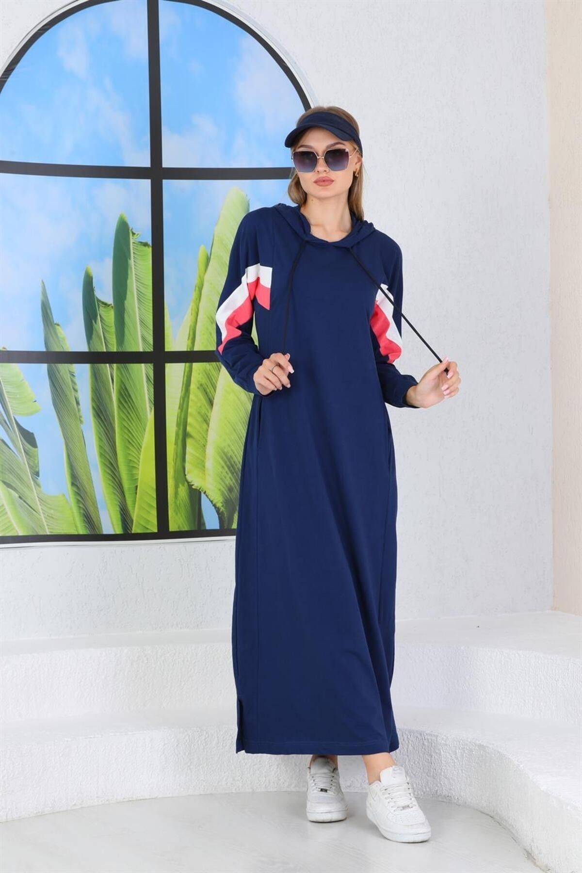 Dark blue online women's dress