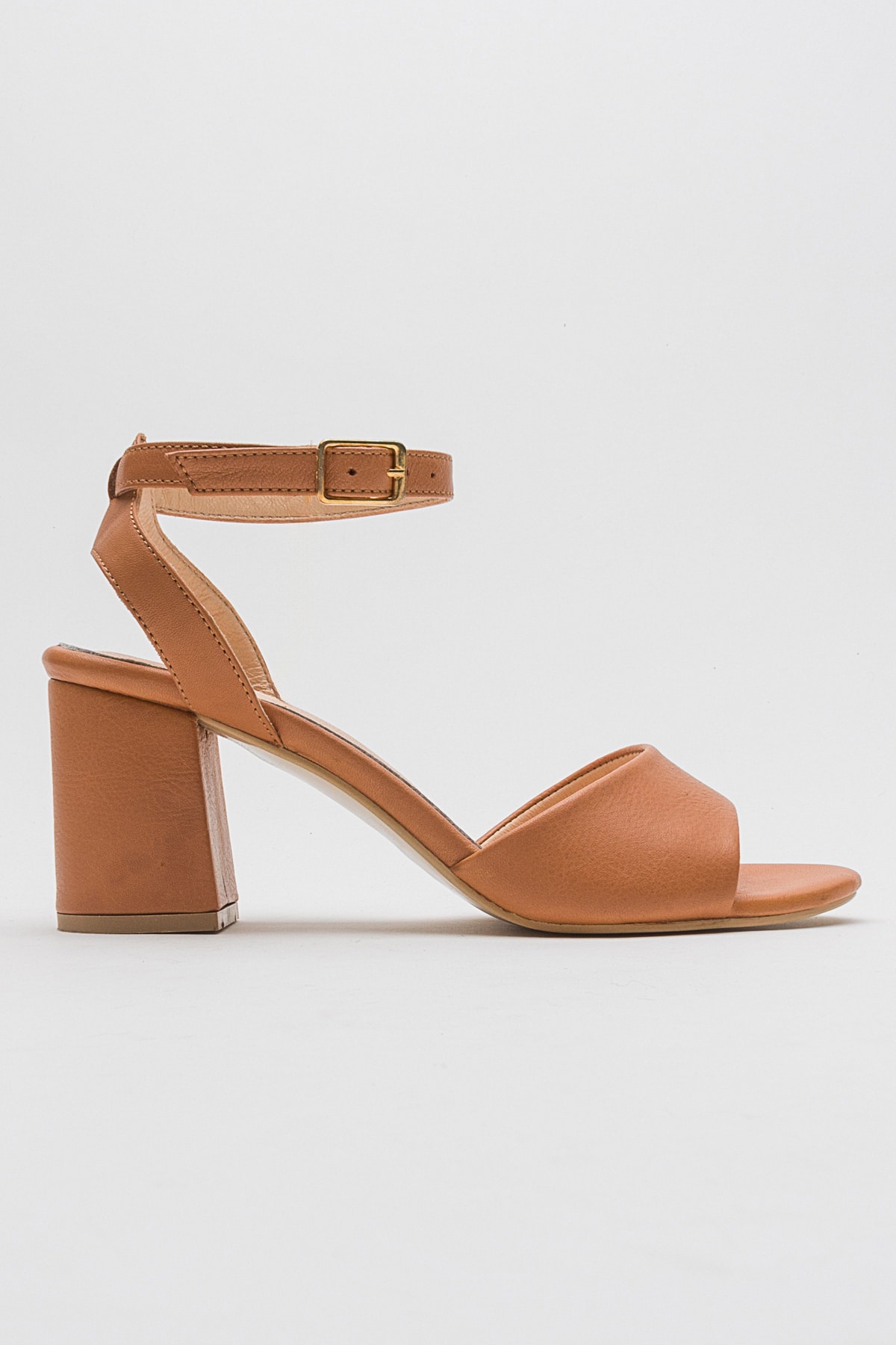 صندل زنانه قهوه ای GNS Shoes | Hakiki Deri Kadın Sandaleti اورجینال - تصویر 5