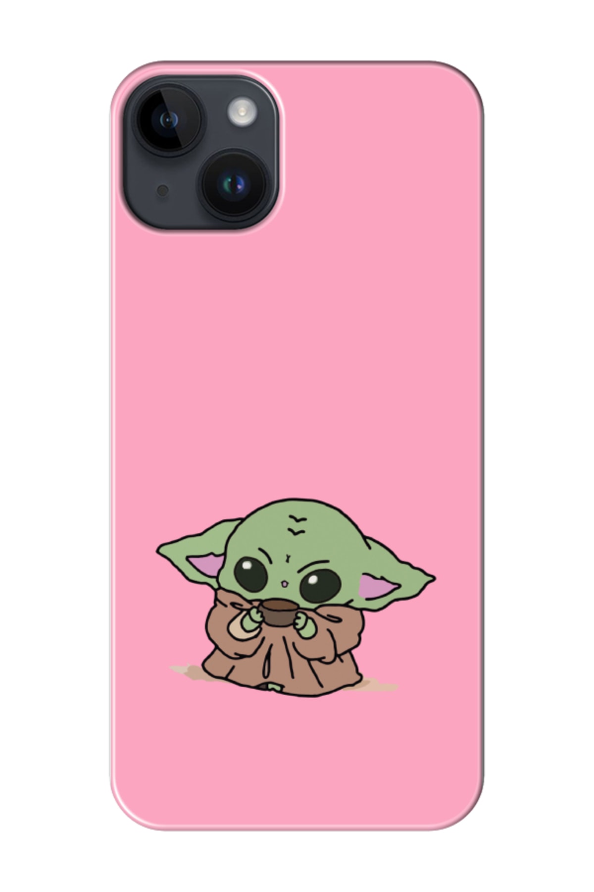 Iphone 14 Plus Baby Yoda Pink Phone Case