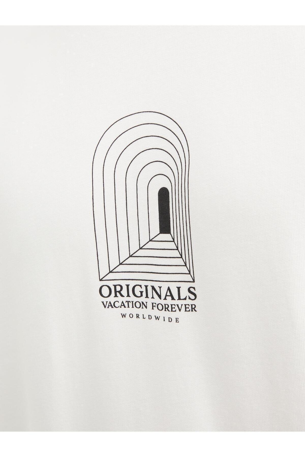 سویشرت مردانه سفید جک اند جونز | 12243615 اورجینال - تصویر 8