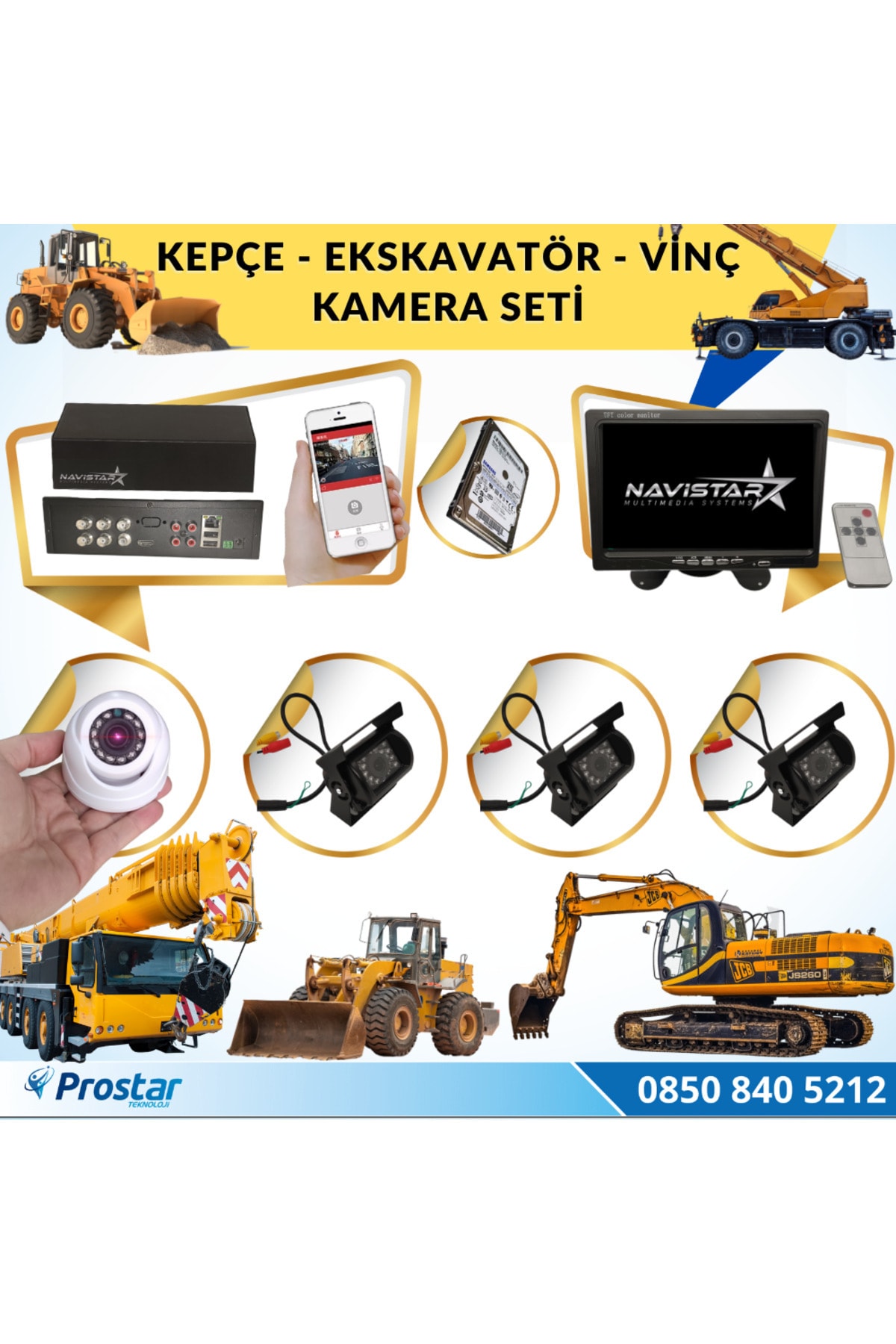 Navistar Ekskavatör Dozer Greyder Vinç Kepçe Uzaktan İzlemeli 4