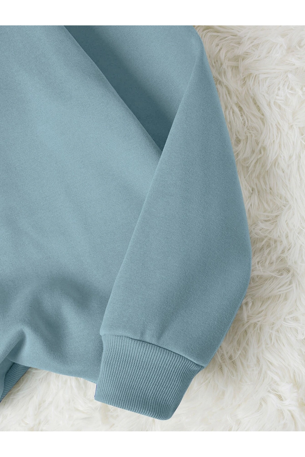 Unisex LOS ANGELES Renkli Oversize Bisiklet Yaka Pamuklu Sweatshirt — آبی TYCKWIYGZN169056468617397 — تصویر 6 از 6
