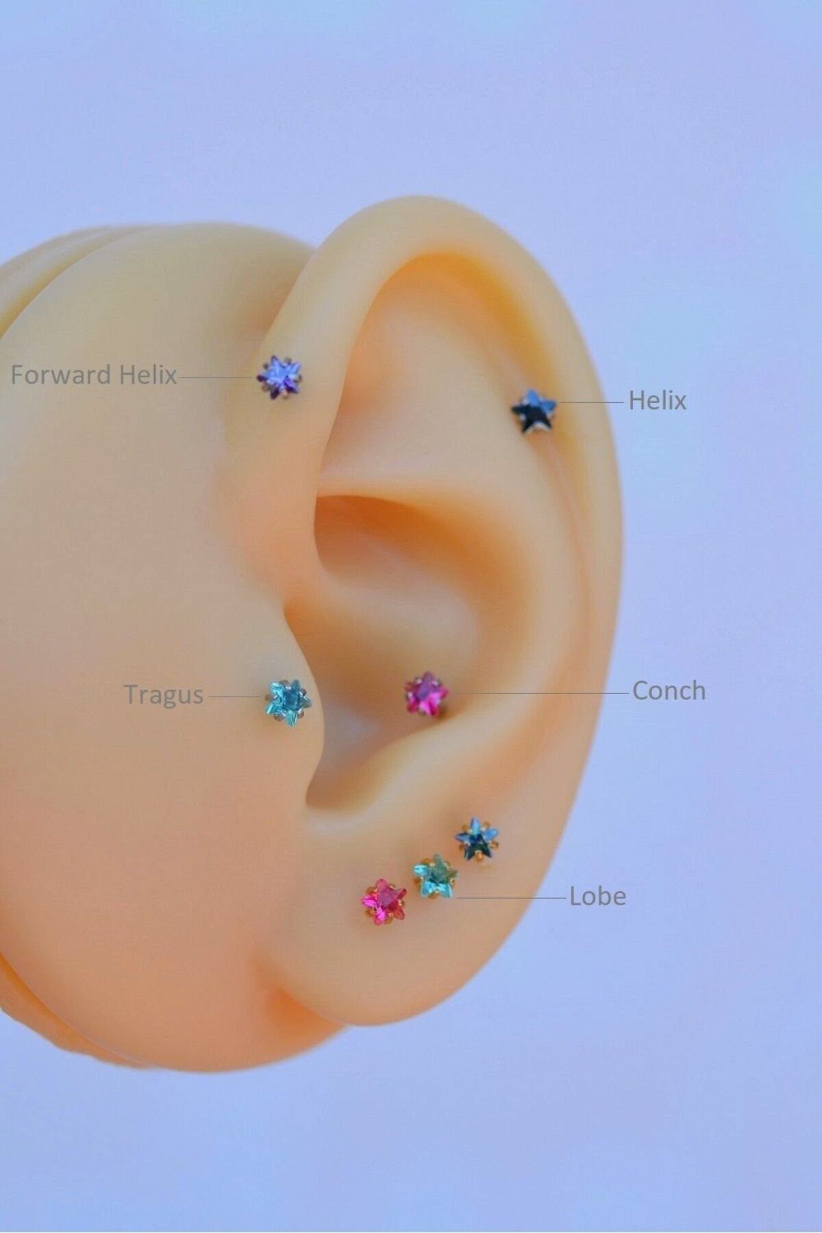 Star tragus hot sale piercing
