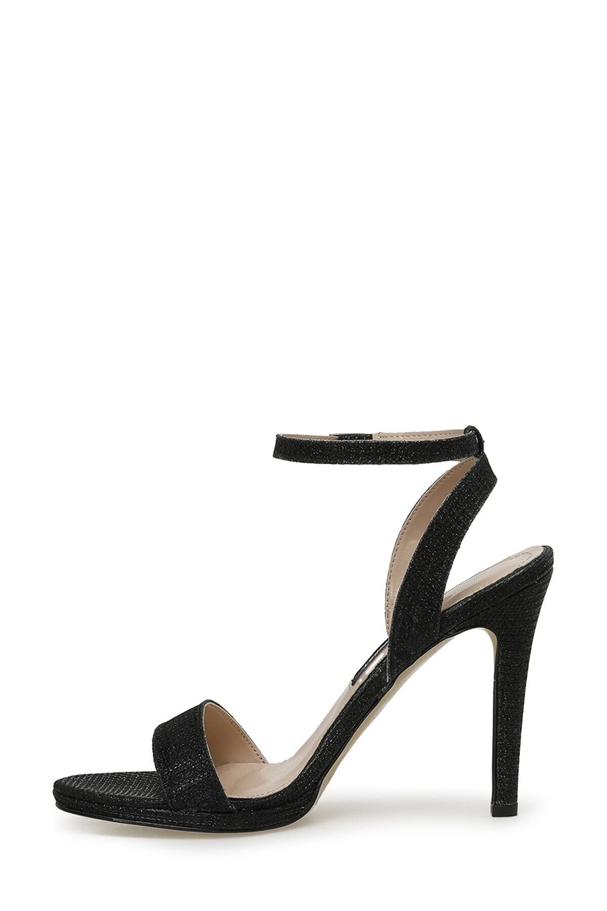 Nine West-LULLE 3FX - Czarne damskie sandały na obcasie 3
