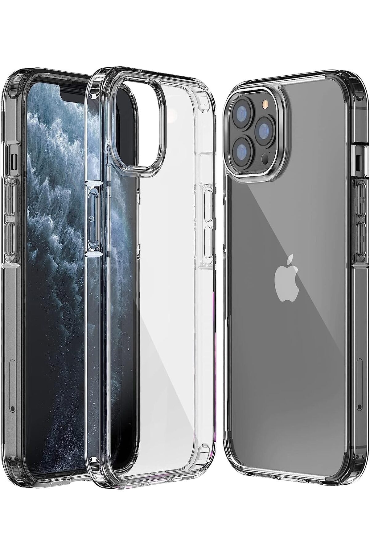 iPhone 11 Pro Uyumlu Kılıf Darbelere Dayanıklı Ultra ince Şeffaf Renksiz Transparan Esnek Silikon