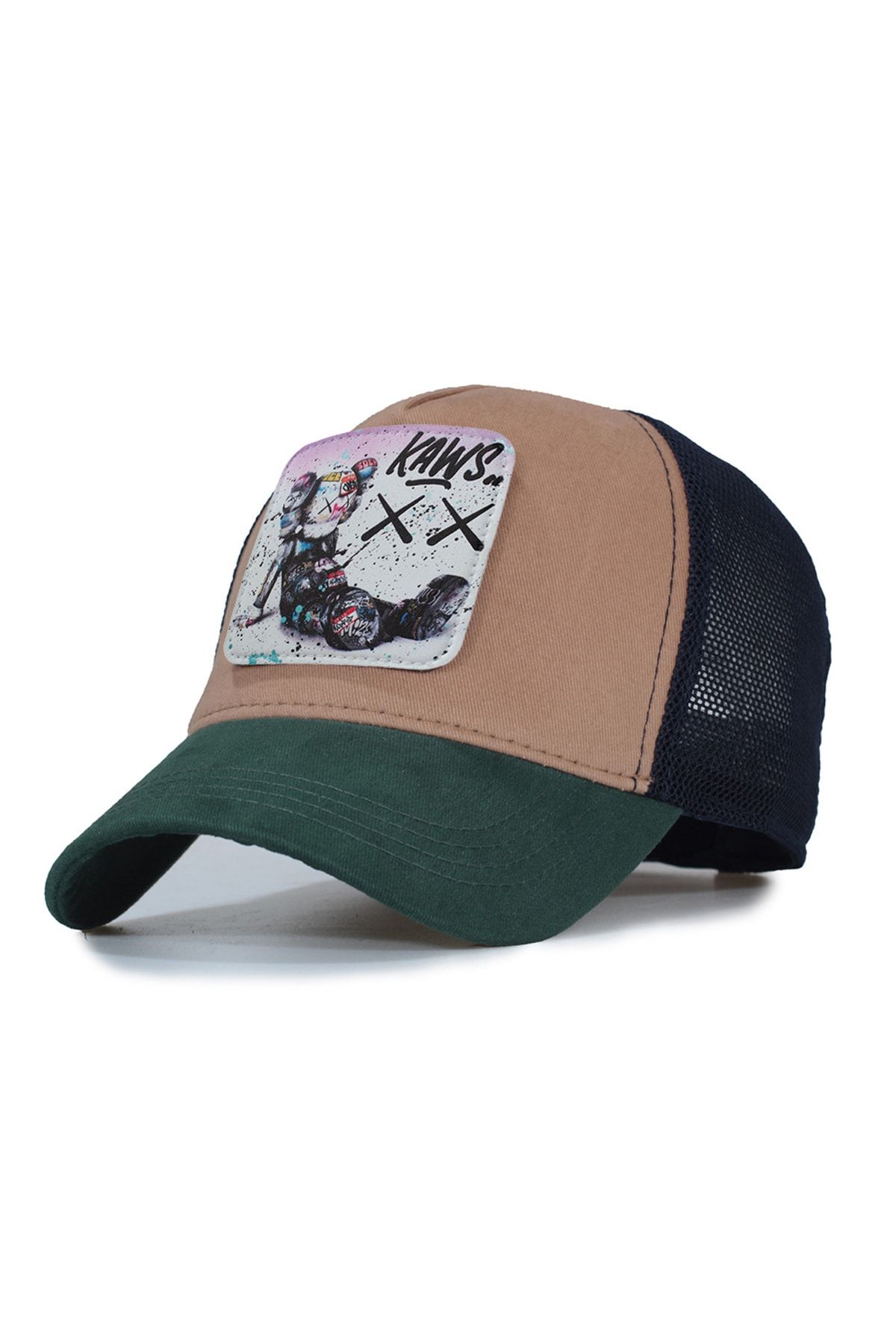 Trucker-Kaws 1 Model Mesh Hat - Replaceable Leather Patch 1