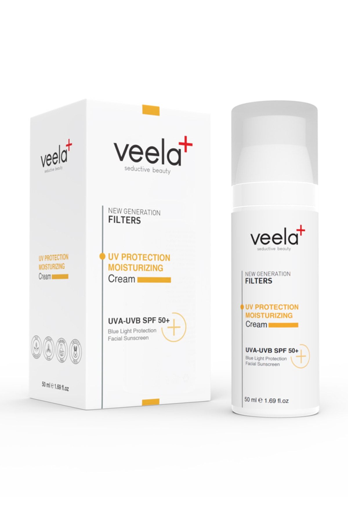 کرم ضد آفتاب صورت مرطوب کننده UV محافظت و 50 SPF VEELA