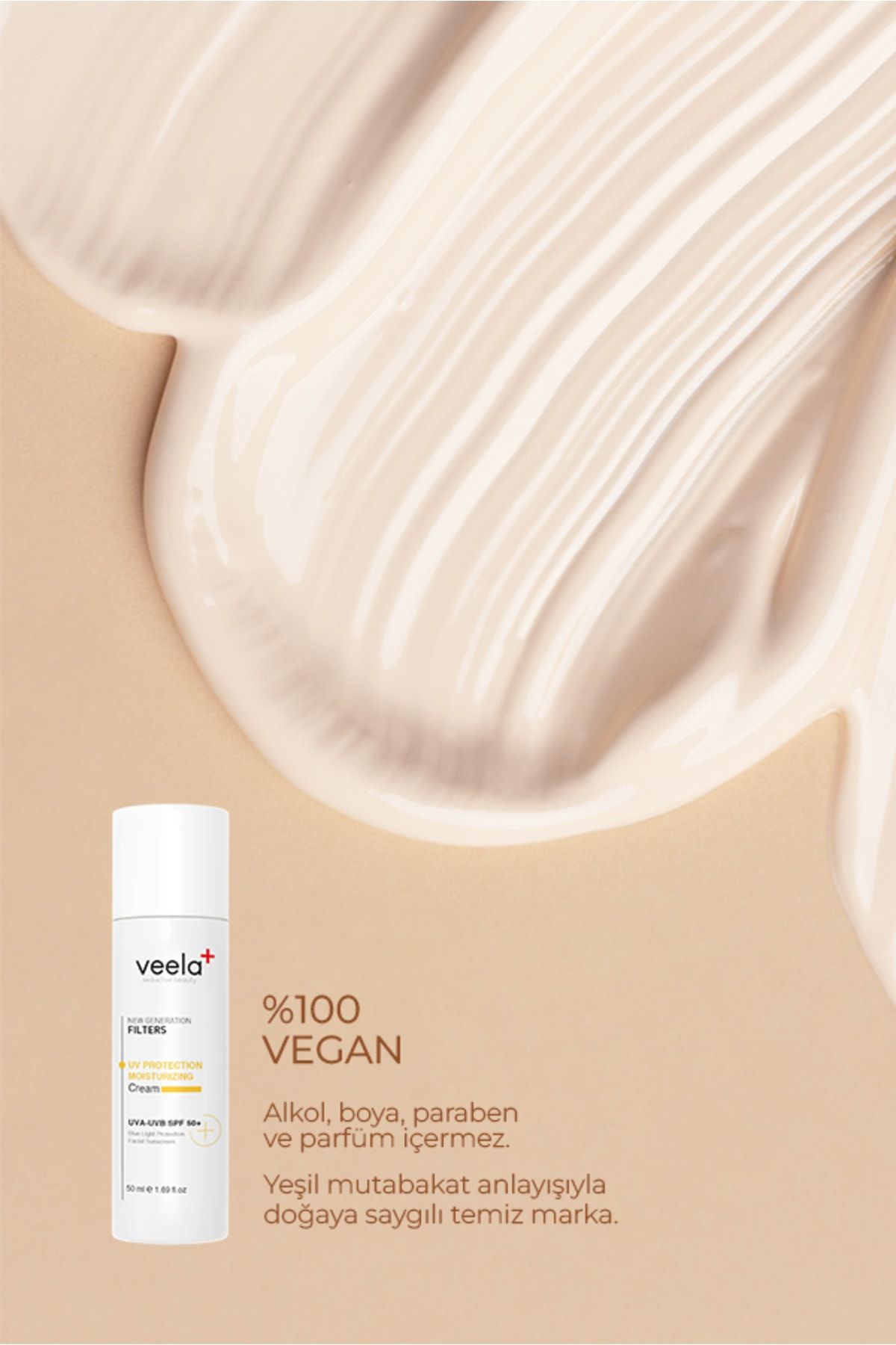 کرم ضد آفتاب صورت مرطوب کننده UV محافظت و 50 SPF VEELA