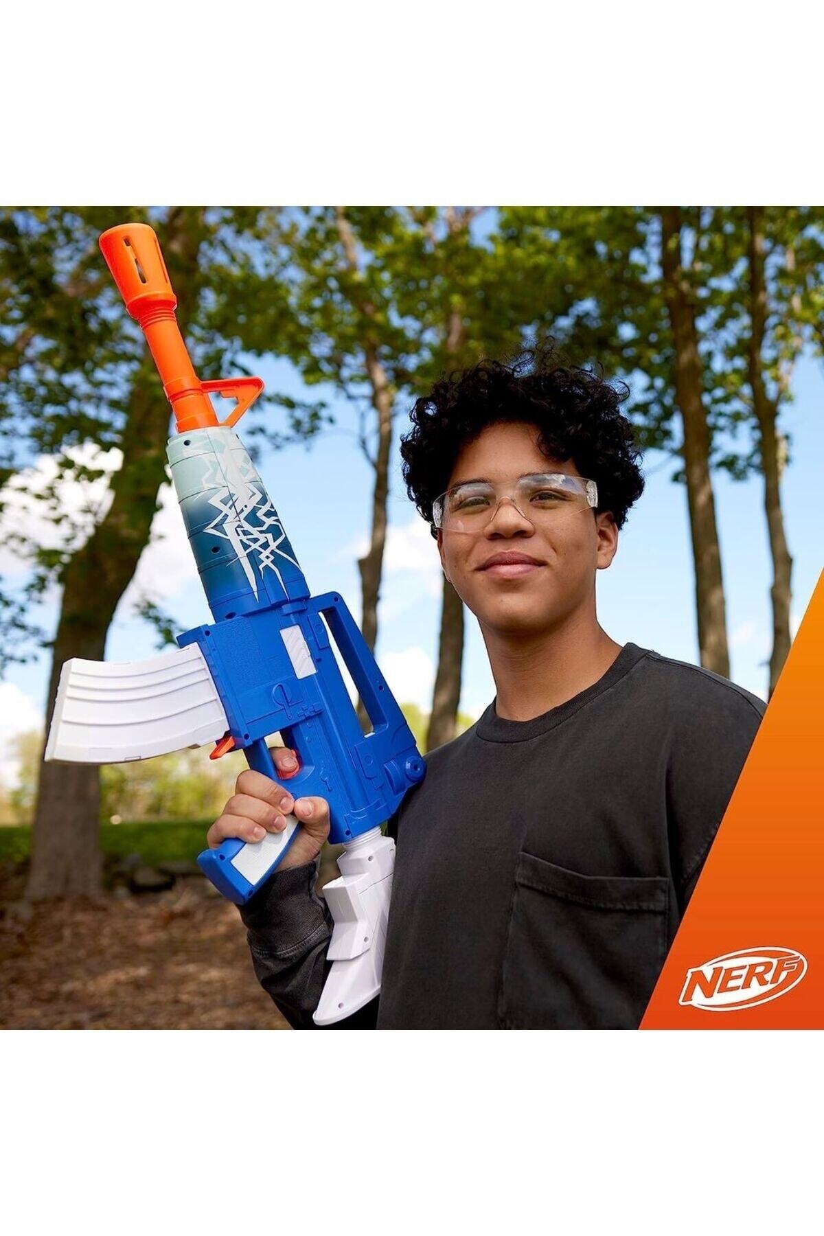 Nerf-Fortnite Blue Shock Blaster, 10-Dart Klipsi, 10 Elite Kaliko Dart, Oyunda Beat Wrap'In Kilidi 5