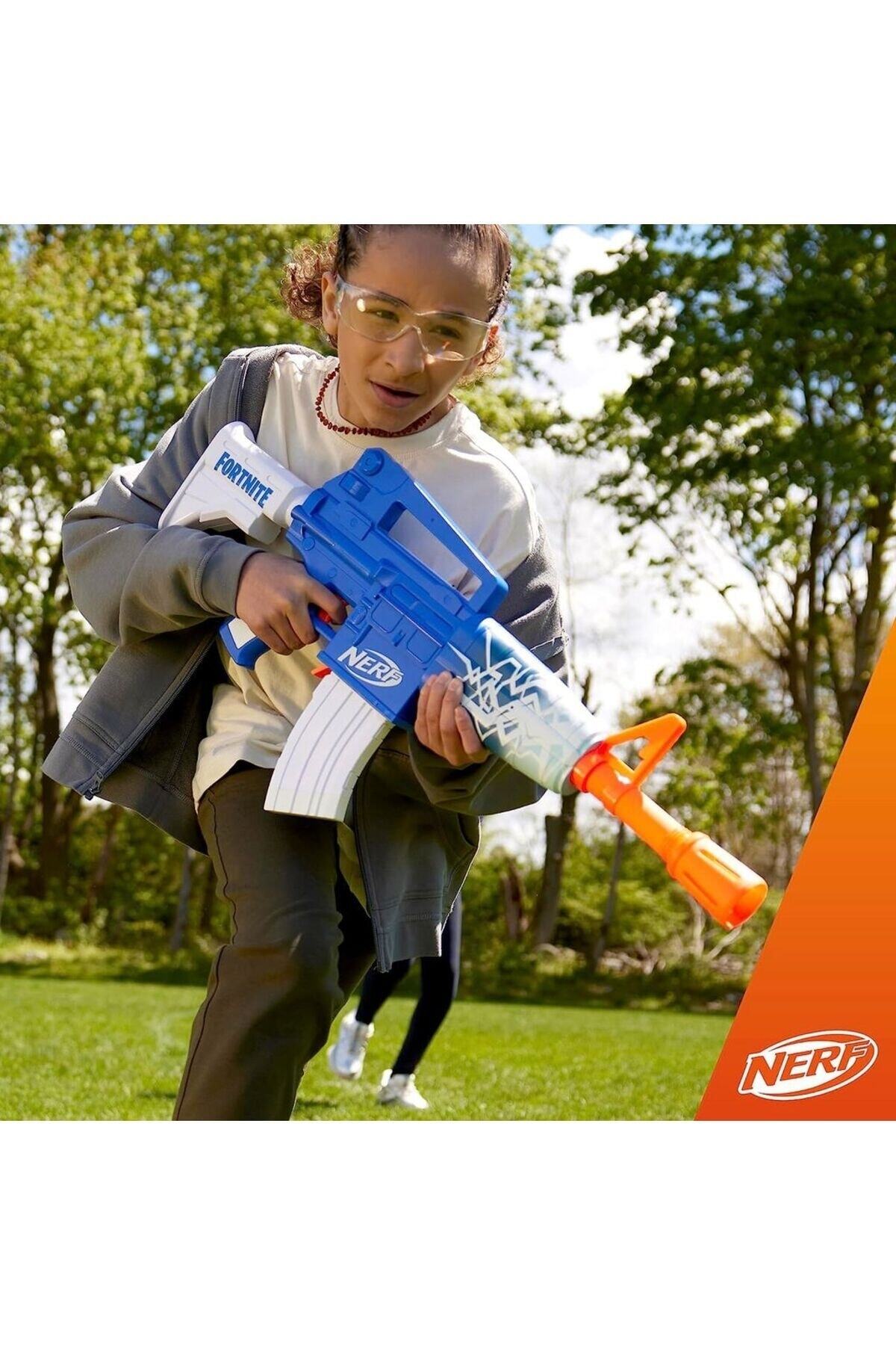 Nerf-Fortnite Blue Shock Blaster, 10-Dart Klipsi, 10 Elite Kaliko Dart, Oyunda Beat Wrap'In Kilidi 6