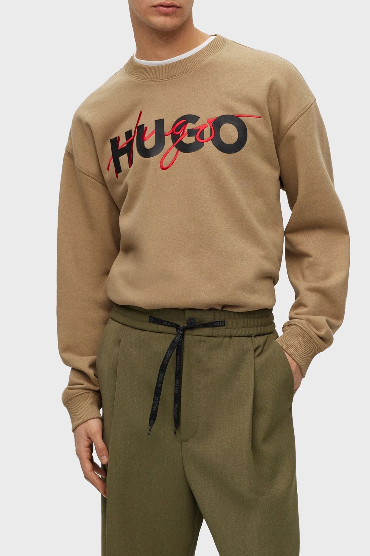 Hugo Cotton Relaxed Fit Crew Neck Sweat Men s SWEAT 50494558 242