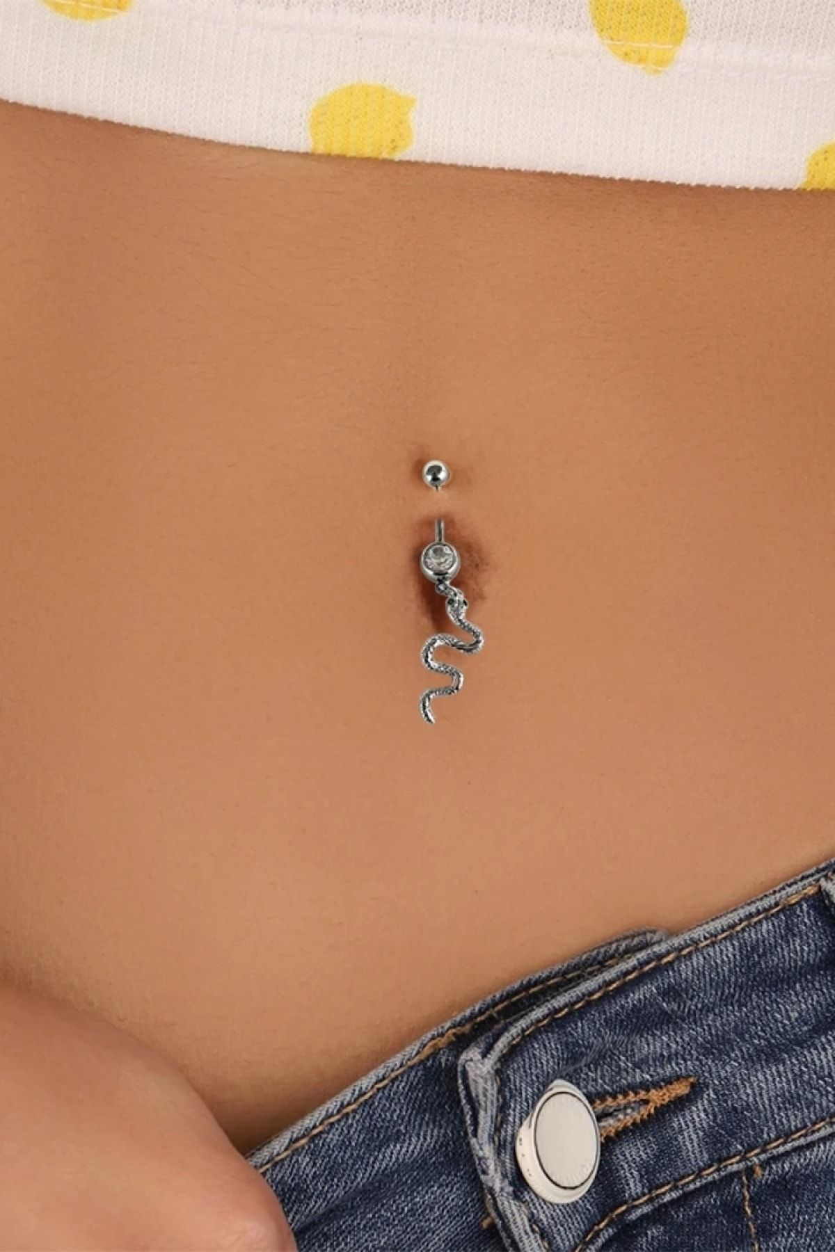 Belly button shop piercing snake