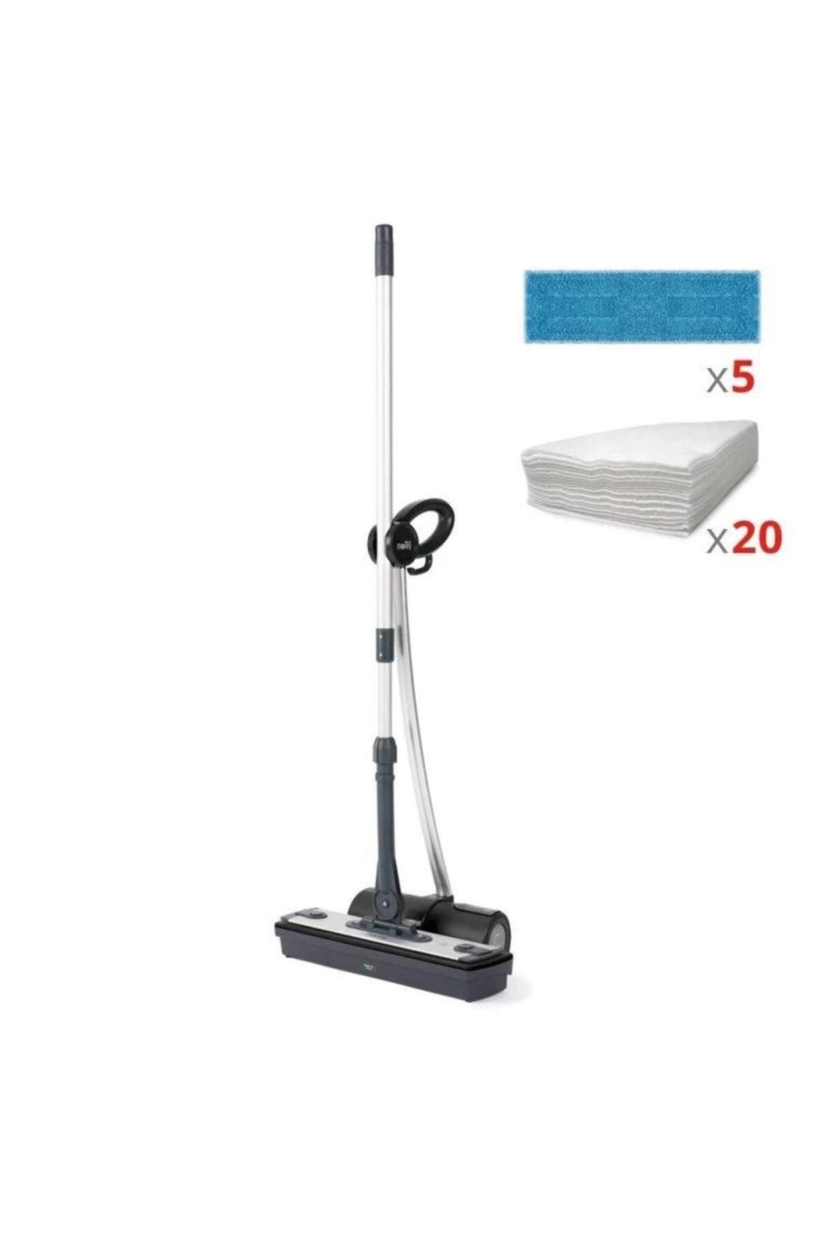 Moppy Black Premium Kablosuz Buharlı Paspas, Siyah
