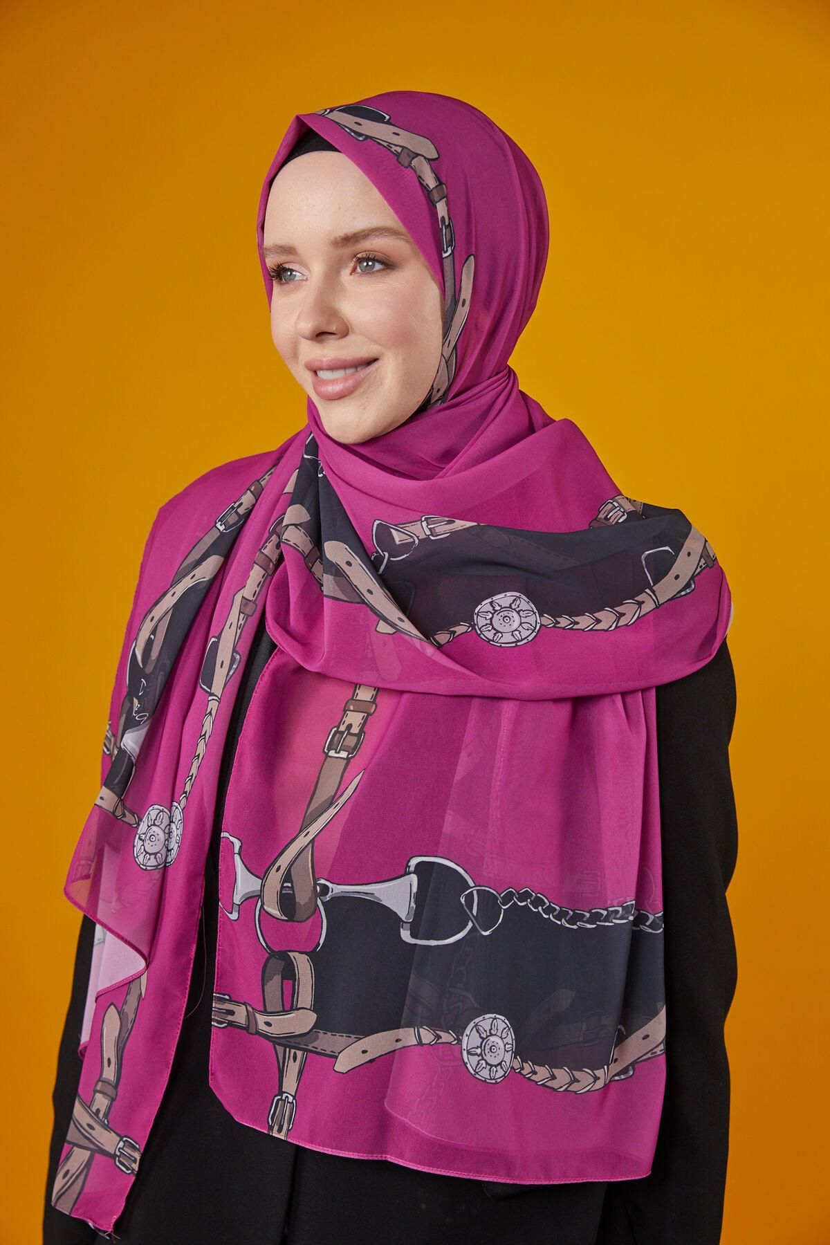 Differenza-شال بنمط حزام - فوشيا 2