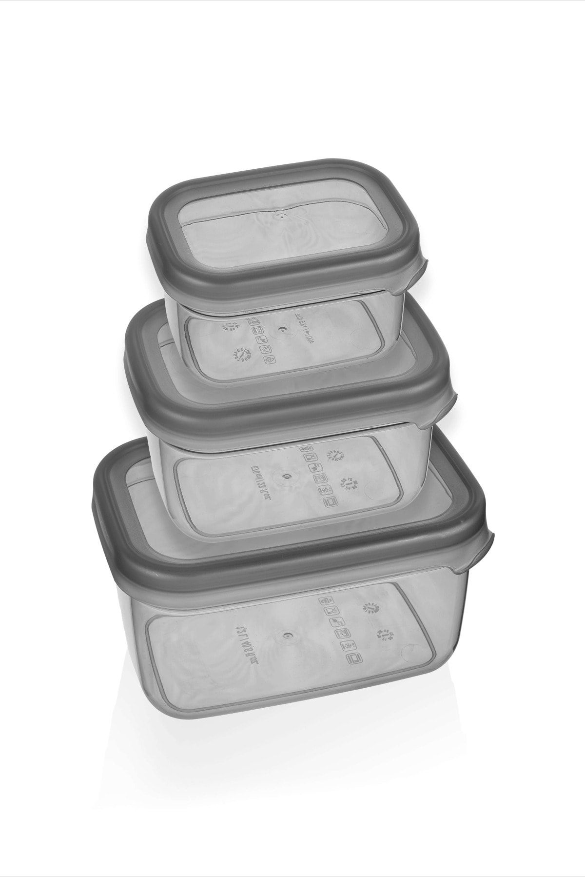 Bayev-Colony 3 Pieces 400 Ml-670 Ml-1200 ml Storage Container Breakfast Pulses Snack Bowl Fruit Container 0848 3