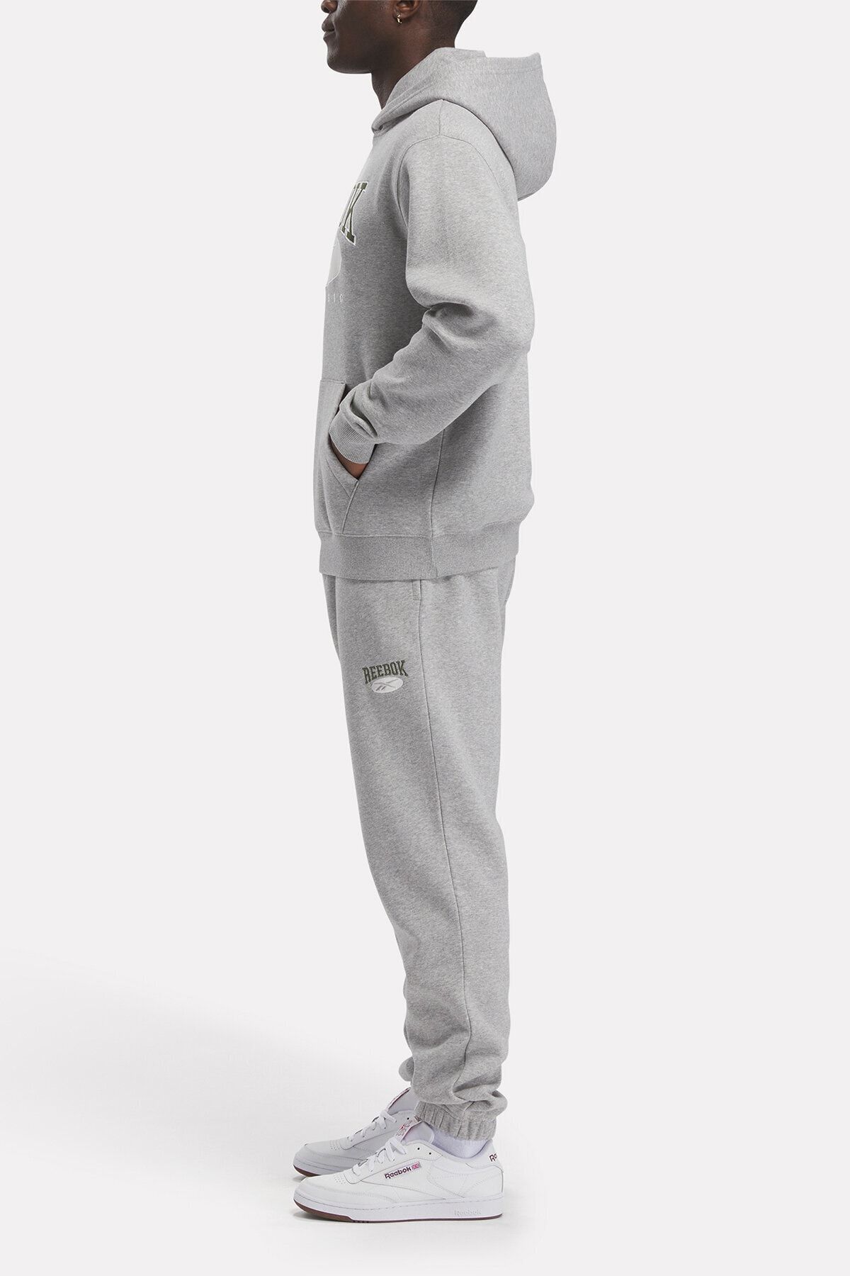 Grey cheap reebok tracksuit
