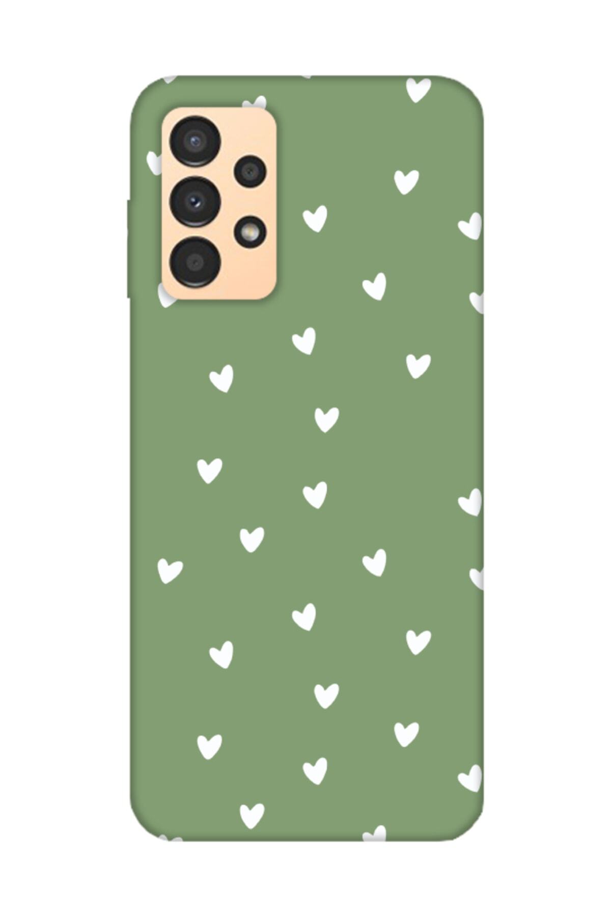 Samsung A13 Tiny Hearts Green Phone Case