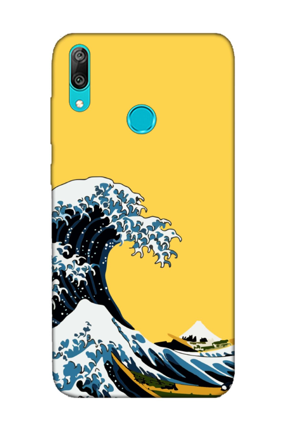 Huawei Y7 2019 Kanagawa Yellow Phone Case