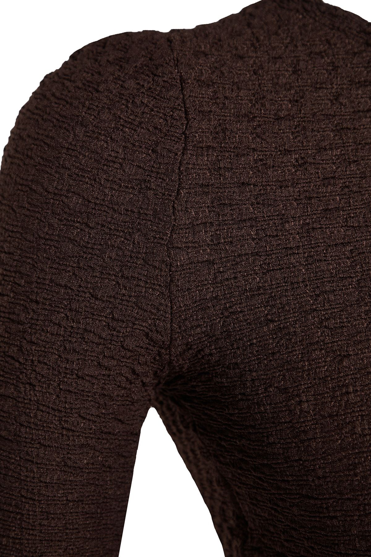 Trendyol Collection-Flexibles Strick-Set mit Rundhalsausschnitt unten und oben – Braun Premium Textured TWOAW24AU00112 7