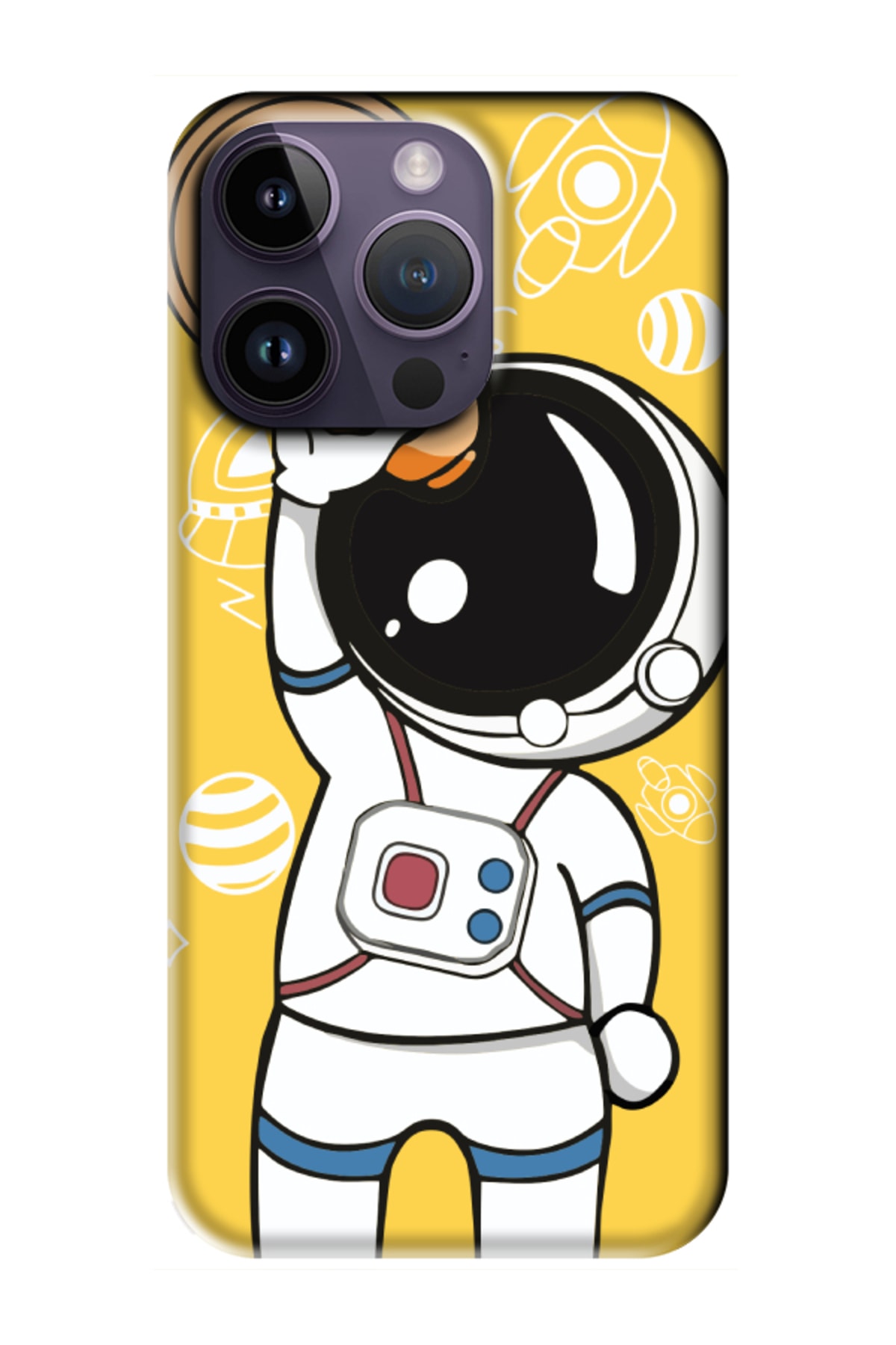 iPhone 14 Pro Max Astronaut Yellow Phone Case