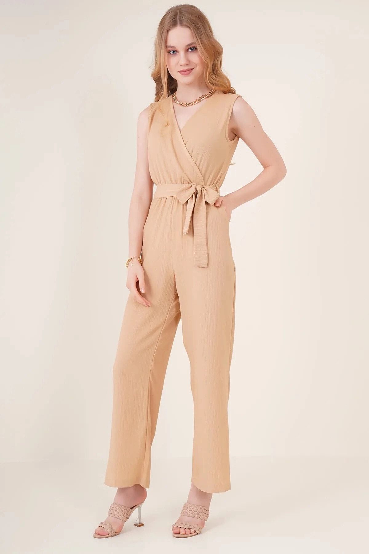 Cream jumpsuit womens hotsell