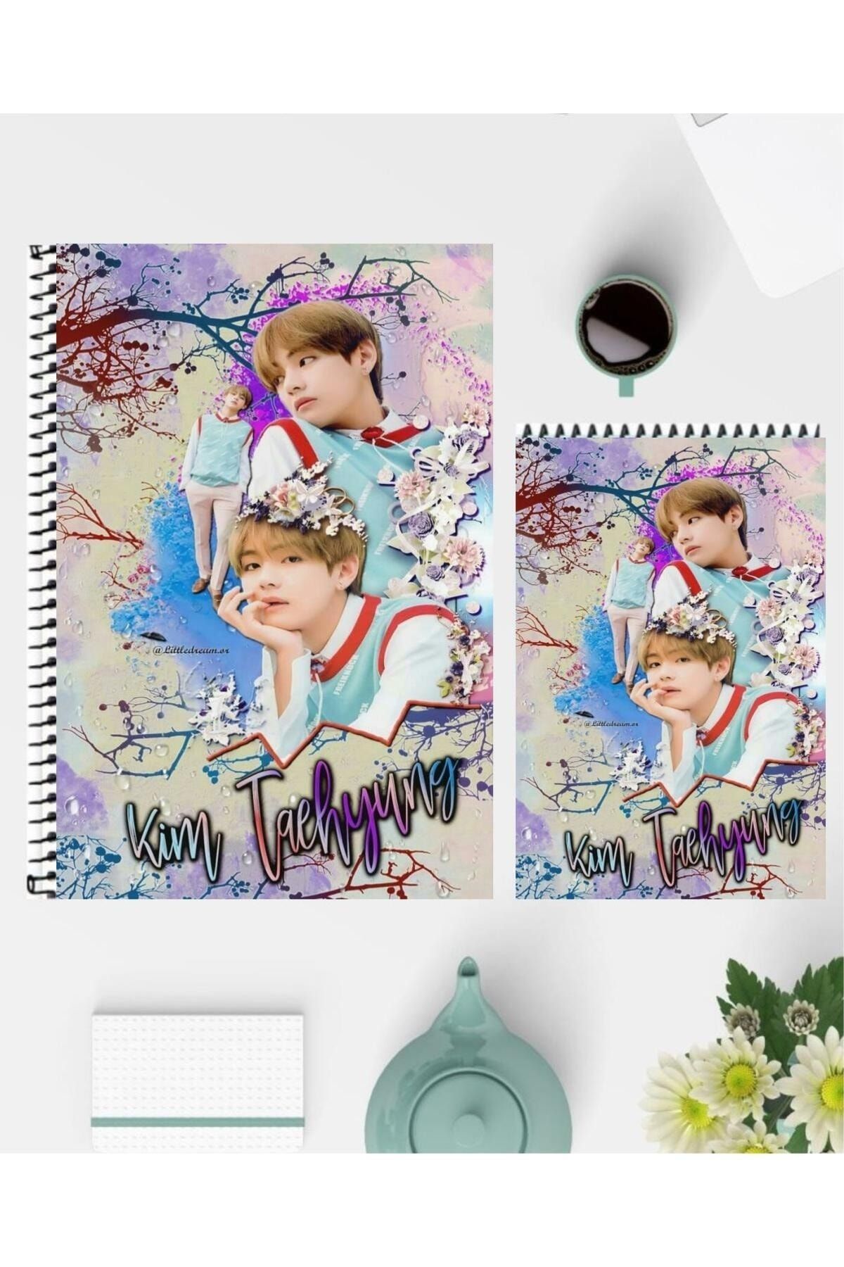 feroxby-Bts A5 Notebook 21 x 15 cm and Notepad 14 x 10 cm Special Design Unlined Notebooks 2