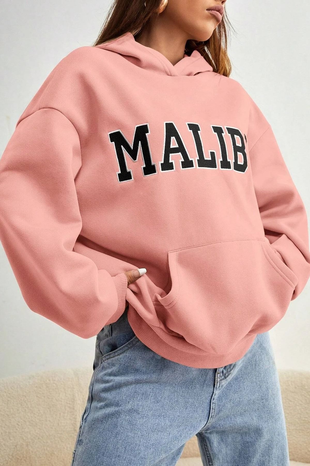 MODAGEN Unisex Malibu Printed Oversize Hoodie Sweatshirt Trendyol