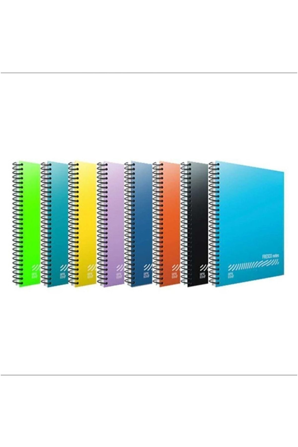 Gıpta-Fresco Spiral PP Cover A4 120 Sheets Notebook Set - 4 Squared, 4 Lined 8 Pieces 3