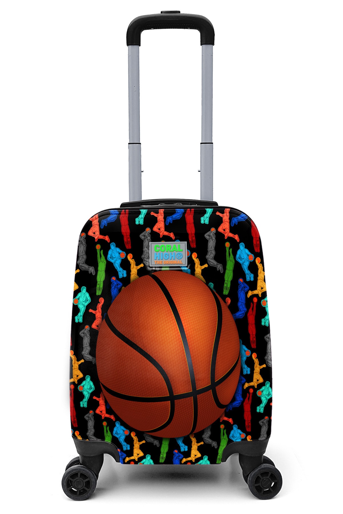 Kids Black Basketball Patterned Children's Suitcase 16745