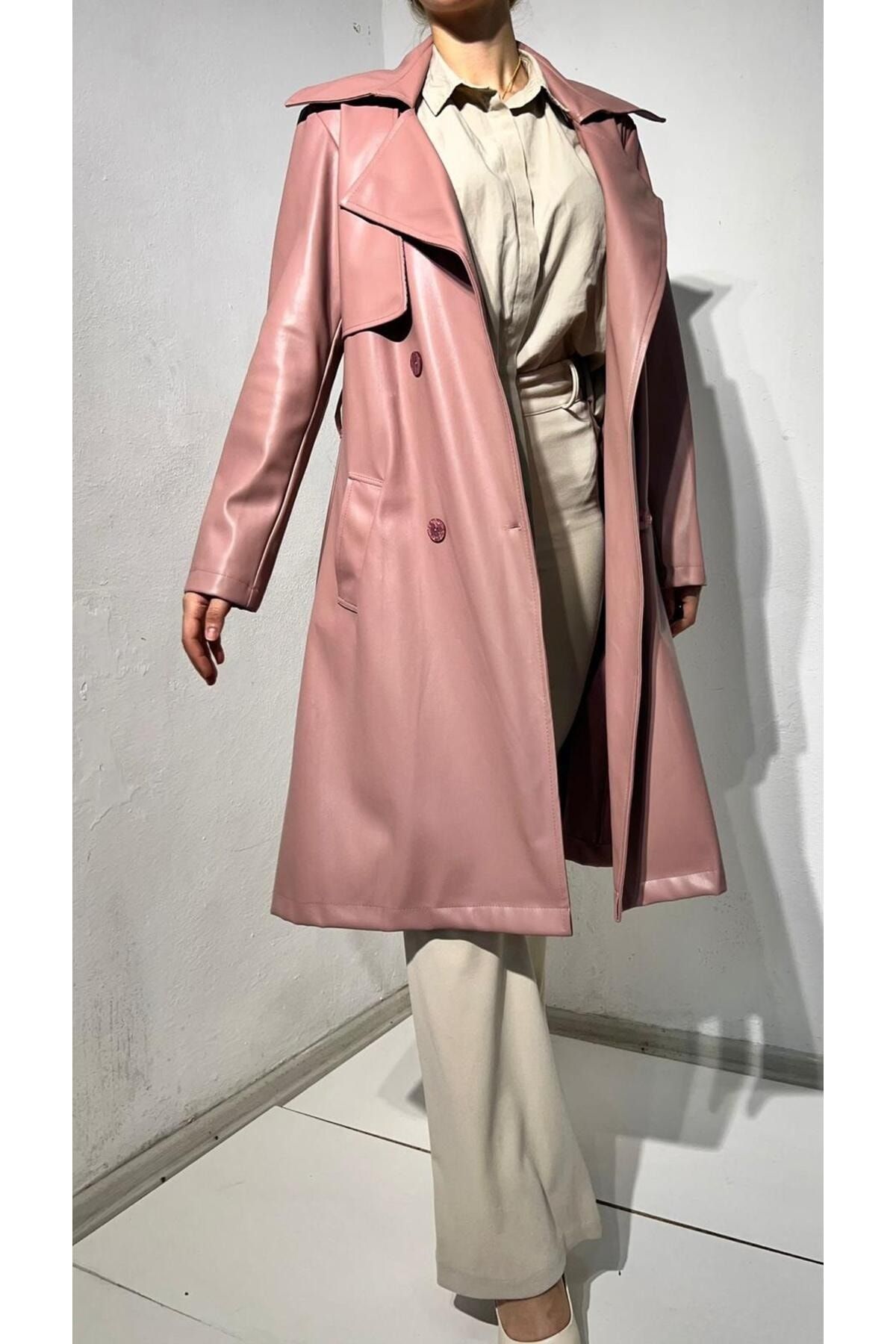 Pink trench coat zara discount