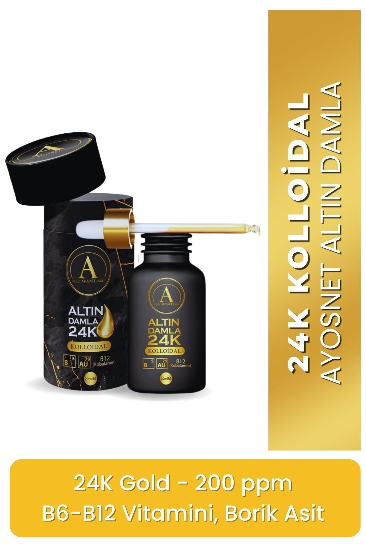 ayosnet-200 Ppm Colloidal Gold Drops - 20ml 1